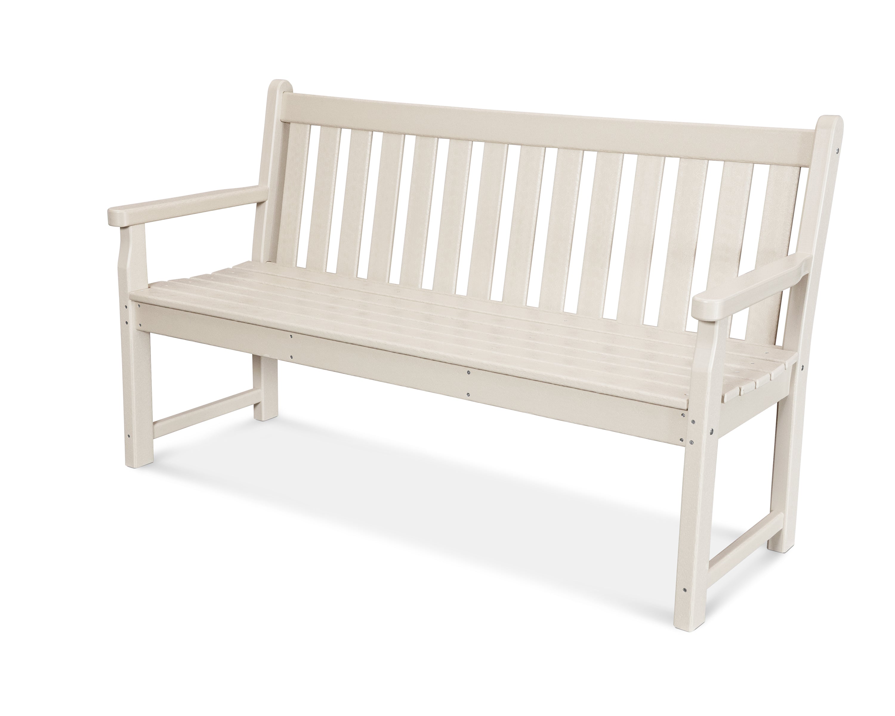 POLYWOOD Traditional 60-Inch Outdoor Garden Bench - Durable All-Weather Resin Furniture for Patio, Deck, or Backyard (Perfect for Relaxing & Entertaining)
