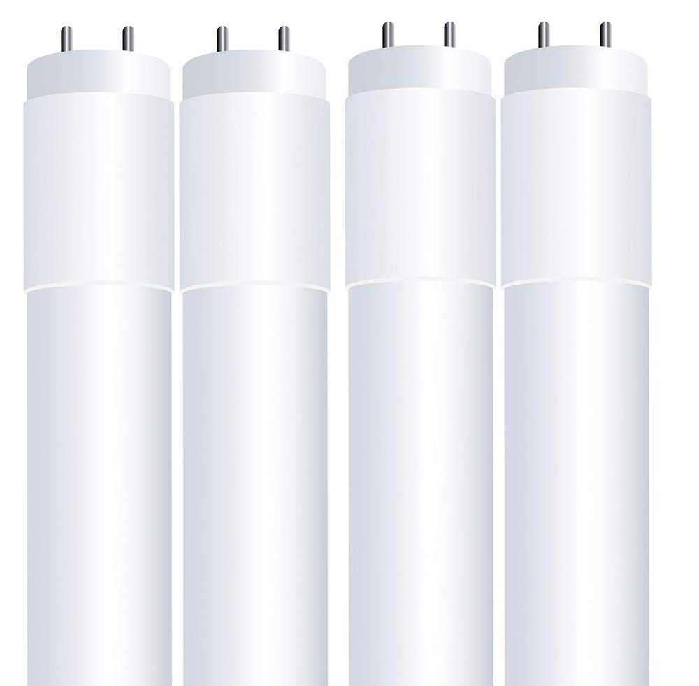 Feit Electric T8 LED Bulbs 4 Foot - 40W Equivalent, Type A Tube Light, Plug & Play for T8/T12 Fixtures - Cool White 4100K Frosted LED Fluorescent Replacement (4-Pack) - Perfect for Office, Garage, and Warehouse Lighting