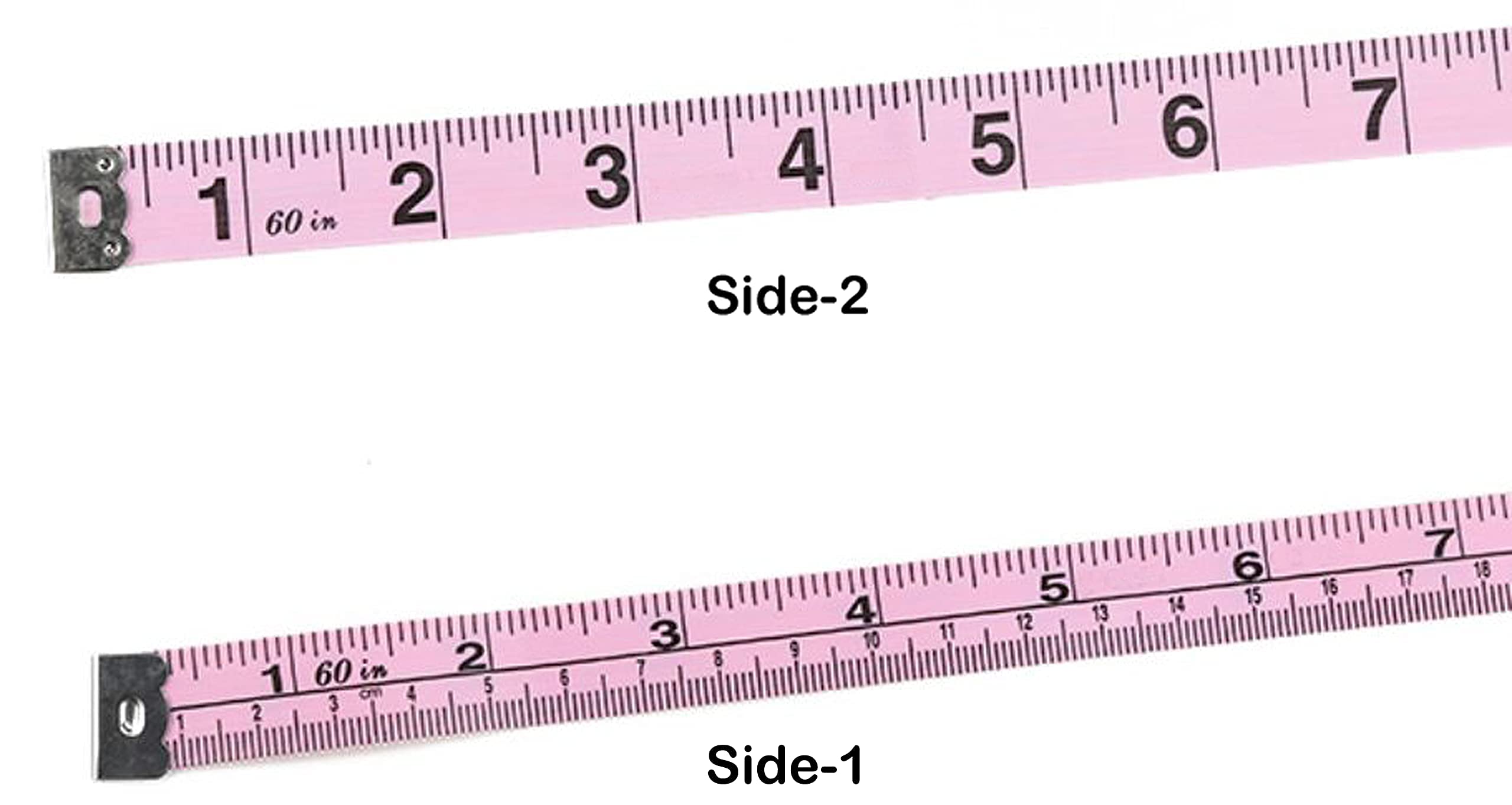 Soft & Flexible Double-Sided Pink Vinyl Measuring Tape - 60