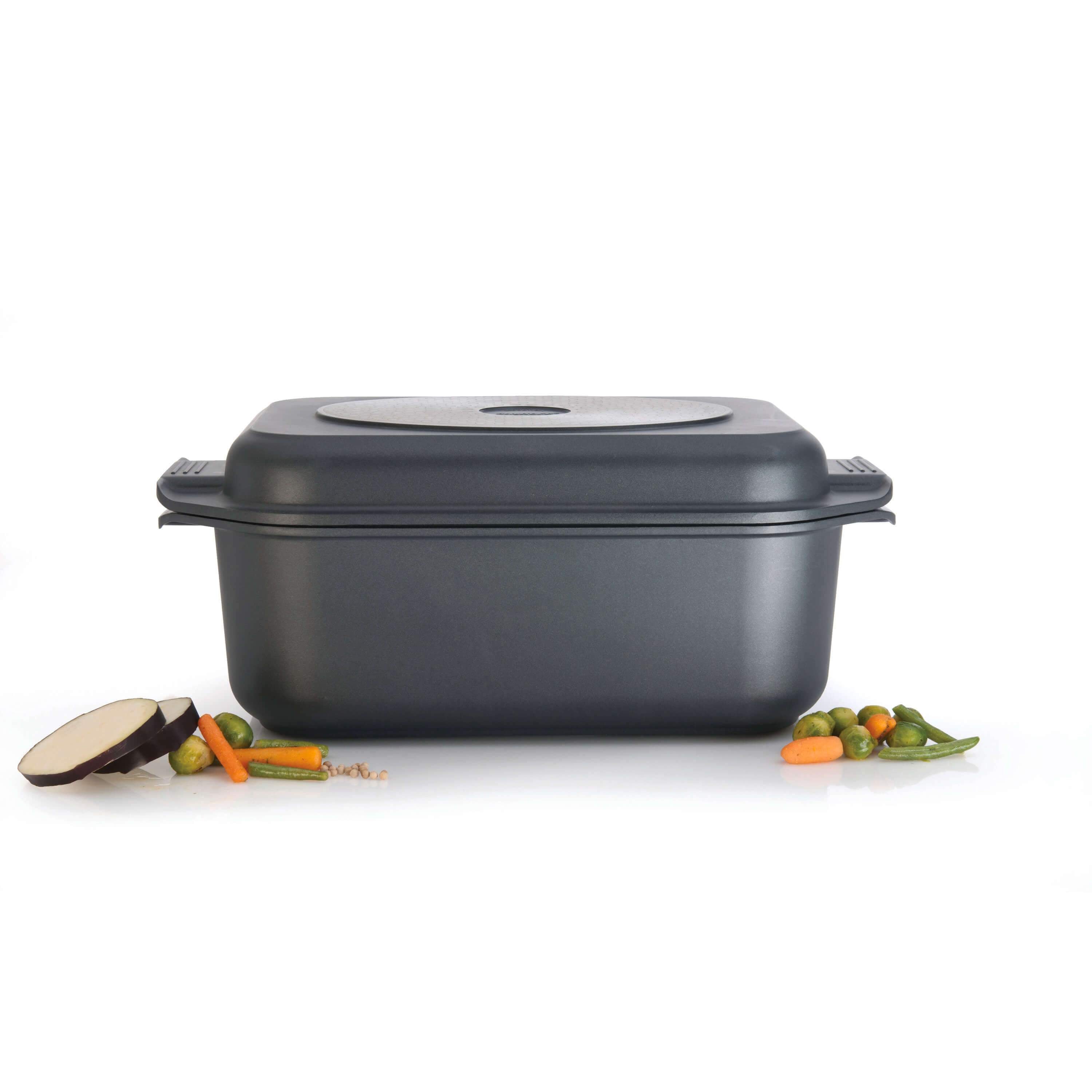 BergHOFF Scala Non-Stick Cast Aluminum Double Roasting Pan - 17.75 x 8.5 Inches, 9.5 Quart Capacity - Perfect for Thanksgiving Turkey, Holiday Roasts & Family Dinners