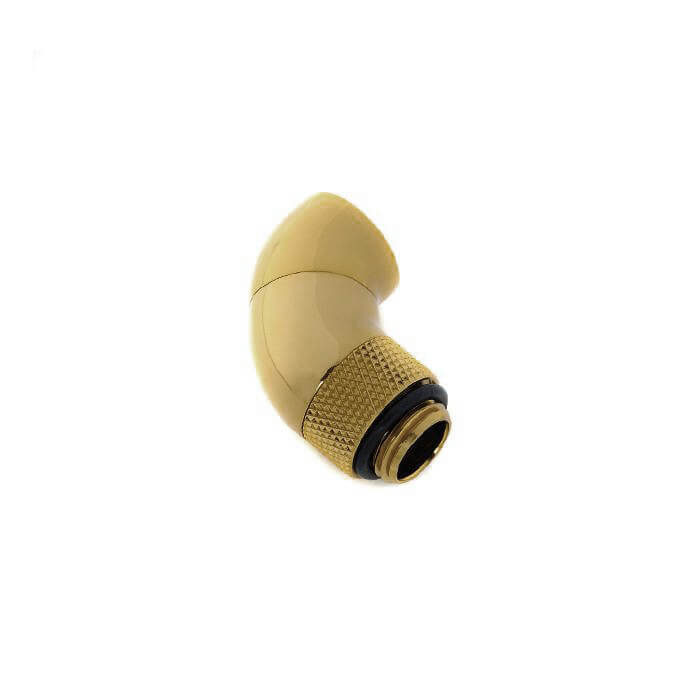 Bitspower Dual Rotary 90 Degree Extender Fitting - True Brass G1/4 Thread for PC Water Cooling Systems | Perfect for Custom Loop Builds & Hardline Tubing Installations