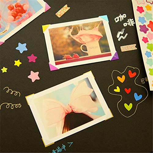 Bopely 1 Sheet Self-Adhesive Photo Corners - 100pcs Clear Picture Frame Stickers for DIY Scrapbooks, Photo Albums, and Art Projects | Perfect for Wedding, Baby, and Family Photos