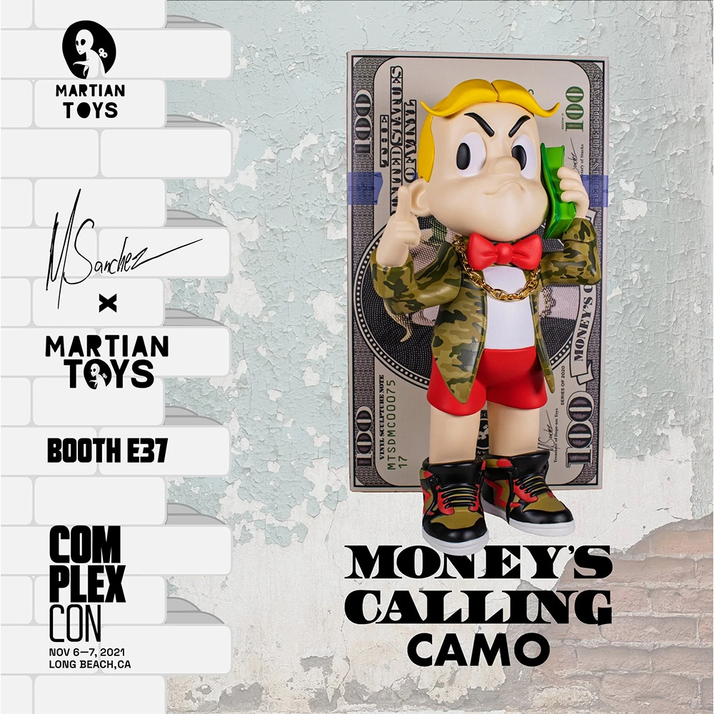 Money's Calling CAMO Wallet by Sanchez Designs x Martian Toys - Stylish & Durable for Everyday Use, Travel, and Outdoor Adventures