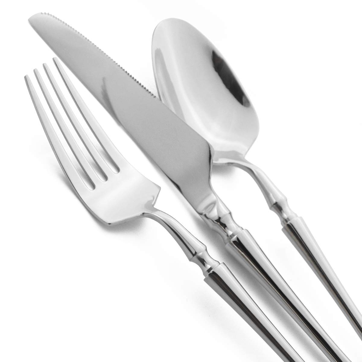 20-Piece Stainless Steel Flatware Set for 4 - Modern Mirror Polished Silverware (Knife, Fork, Spoon) - 18/10 Dishwasher Safe Cutlery Set - Perfect for Dining, Entertaining & Everyday Use