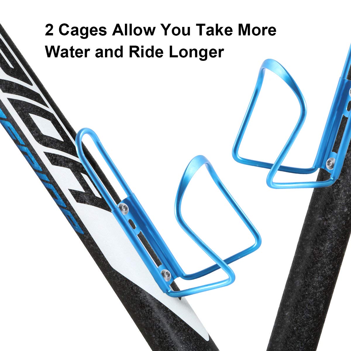 Lightweight Aluminum Alloy Bike Water Bottle Holder - 2 Pack for Mountain & Road Bicycles | Durable Cycling Accessories for Outdoor Sports & Commuting