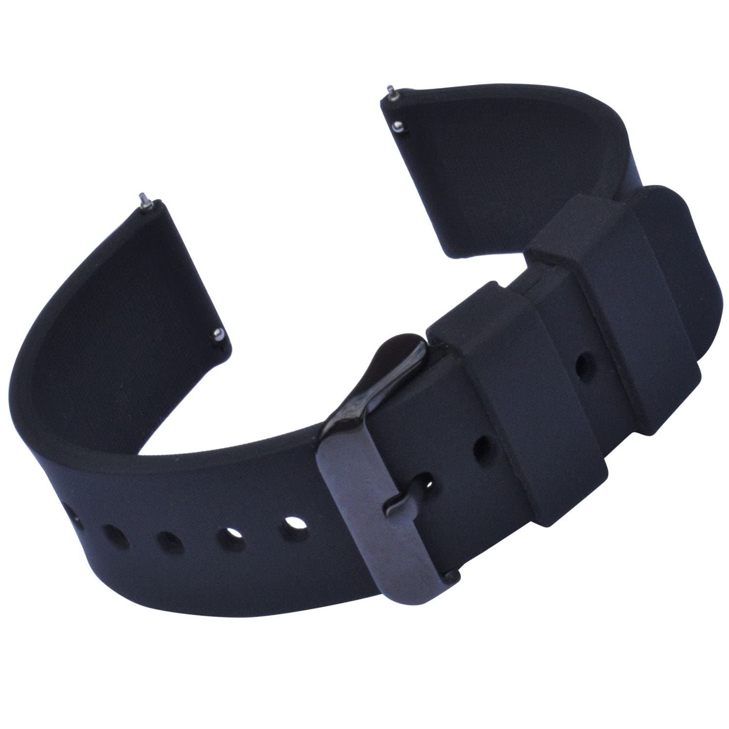 Premium Silicone Watch Bands - 18mm, 20mm, 22mm Replacement Straps in 8 Colors (Black, Pink, Orange, Red) - Durable & Comfortable for Sports, Work & Everyday Wear