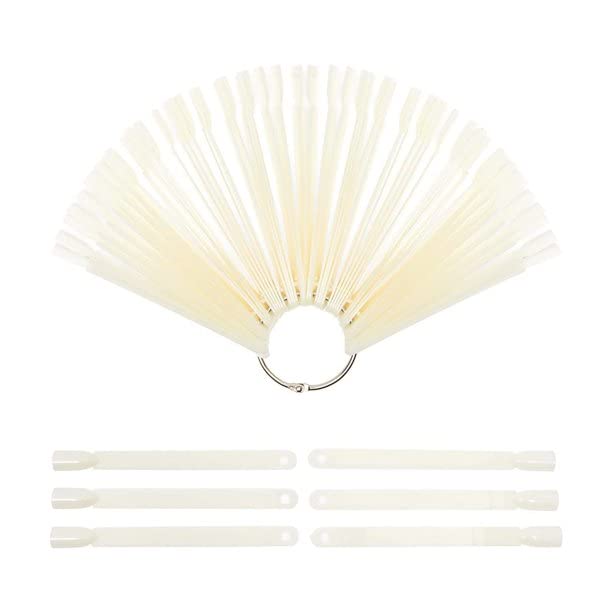 Professional Nail Polish Color Display Stand - Blank Ivory Swatches with Ring Holder for Salon & Home Manicure Organization | Perfect for Nail Artists, DIY Enthusiasts & Beauty Shops