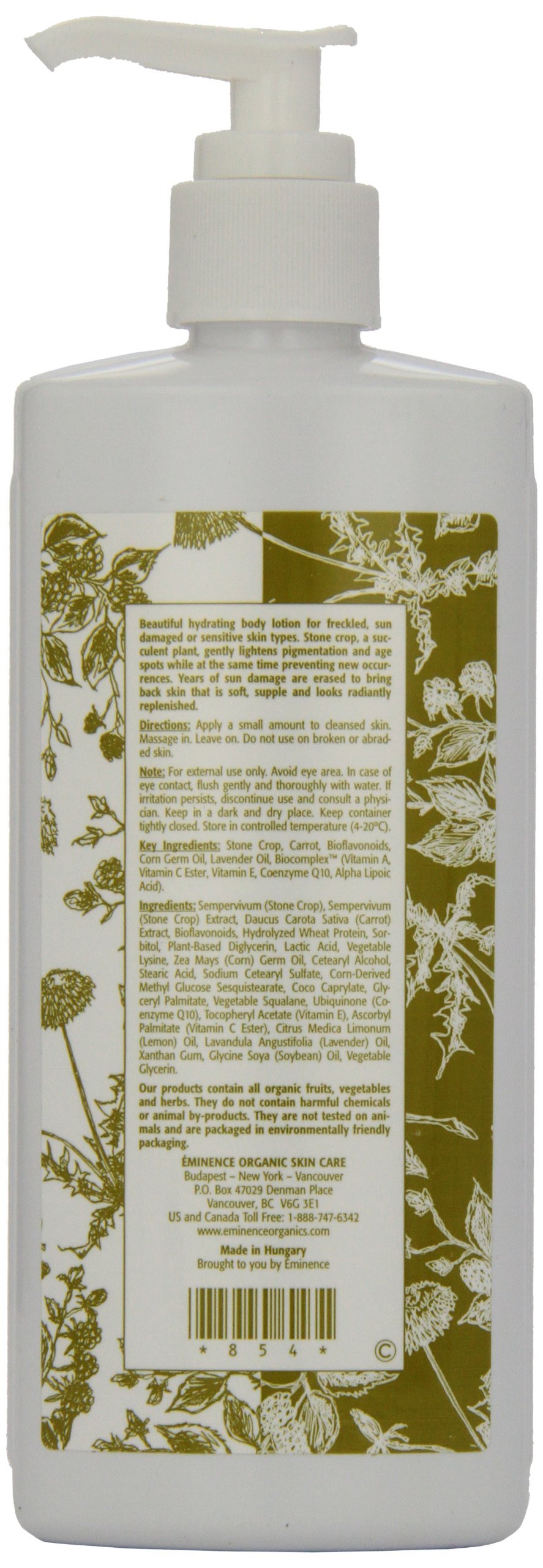 Eminence Stone Crop Body Lotion - 8.4 Fl Oz Hydrating Moisturizer for Dry Skin | Perfect for Daily Use & Spa Treatments