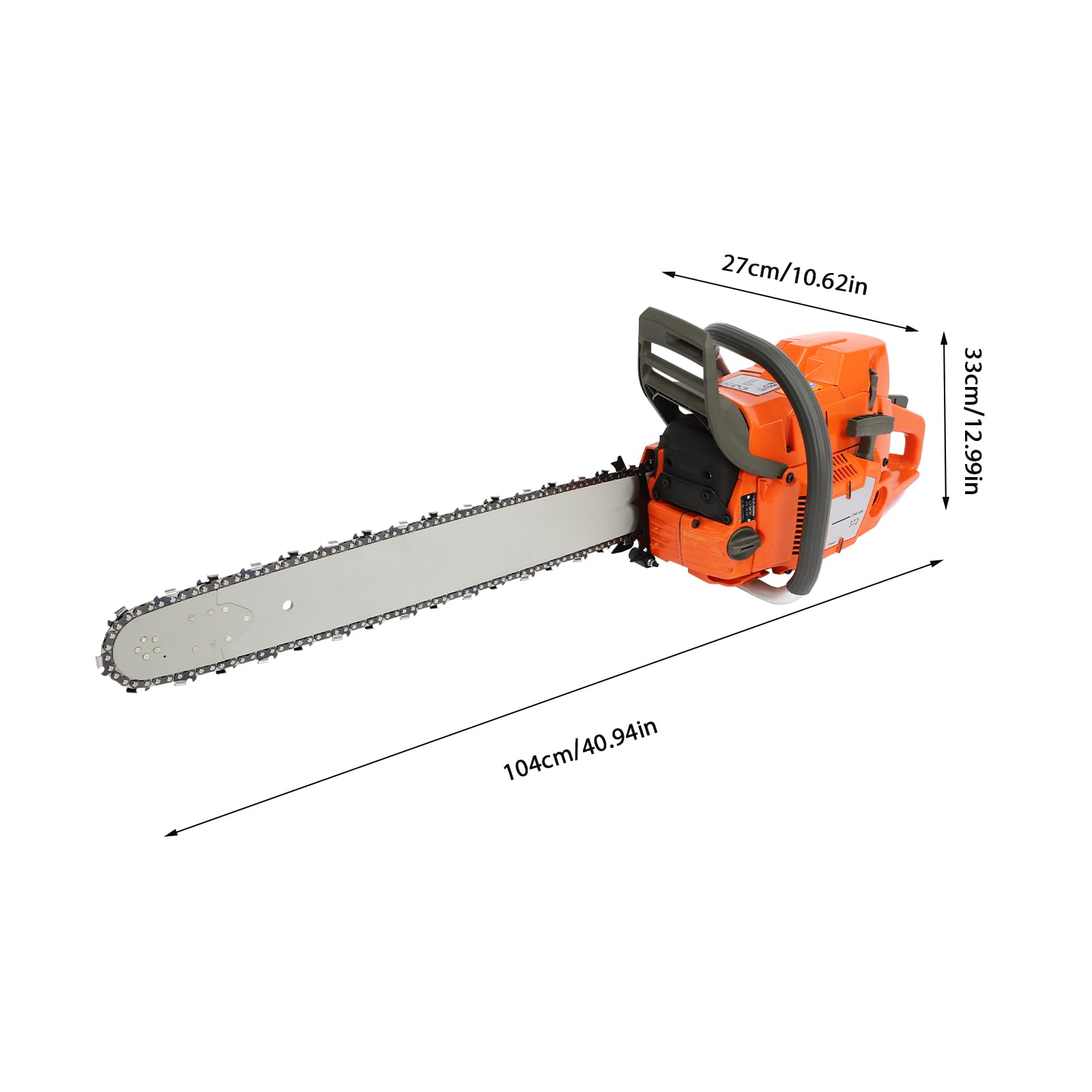 72CC Gas Chainsaw - 24 Inch Powerful 2-Cycle Gasoline Chainsaw for Wood Cutting, Tree Trimming & Yard Work | Professional Handheld Cordless Petrol Chainsaw for Forestry, Landscaping & Heavy Duty Garden Use