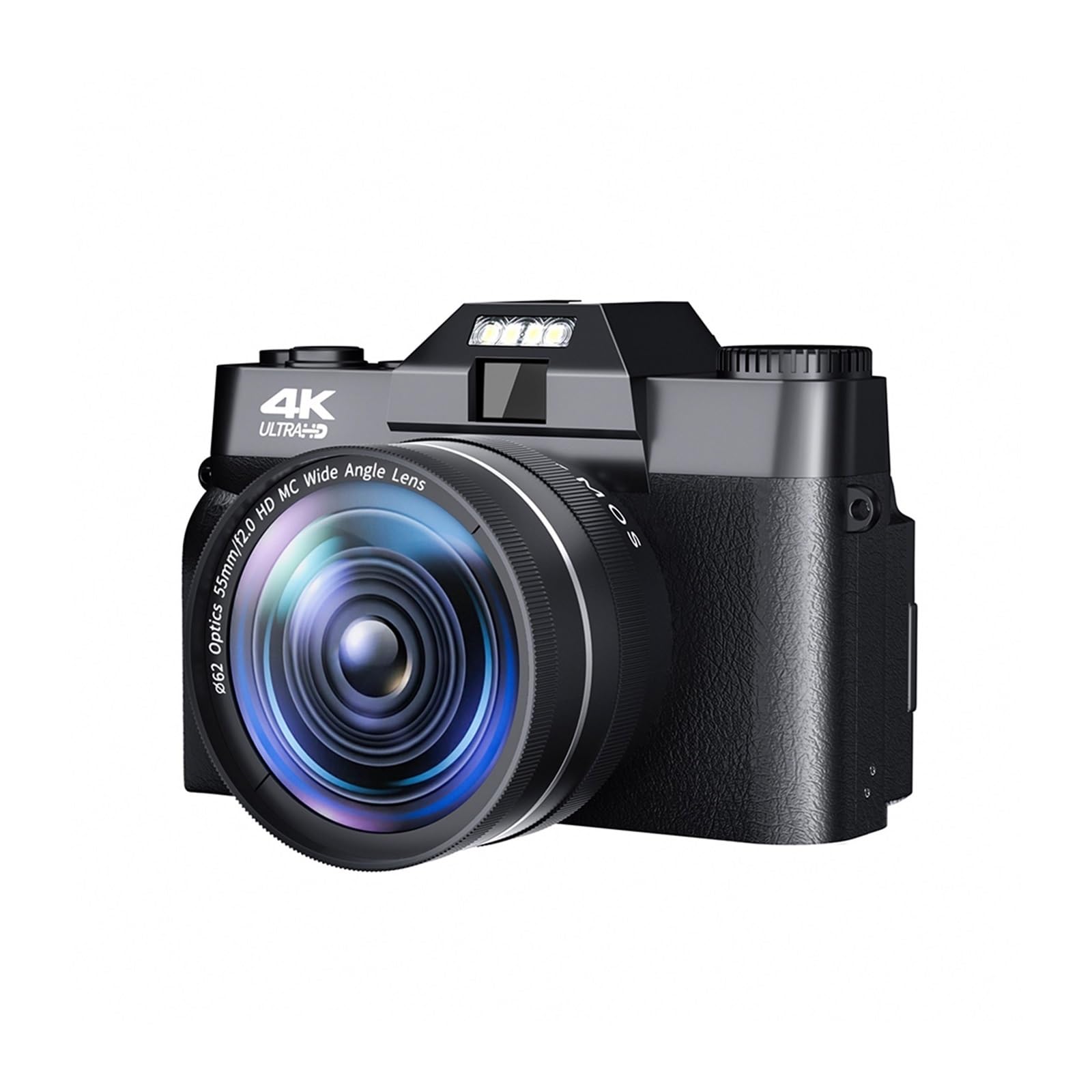 Vintage Digital Camera with Auto Focus & 4K Video - 52mm Wide Angle Lens, WiFi, Compact for Vlogging, Photography & Streaming (Includes 32GB TF Card, Black) - Perfect for Travel, YouTube & Social Media Content Creation
