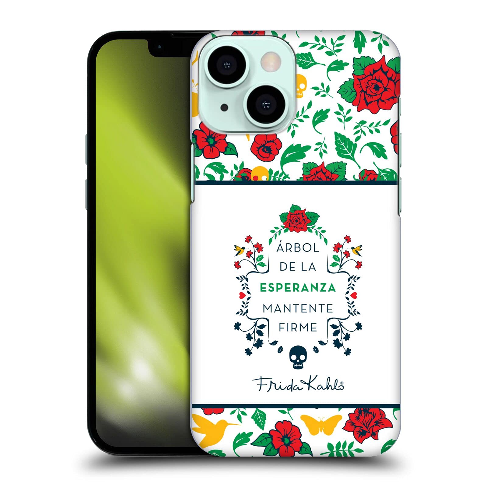 Officially Licensed Frida Kahlo Hard Case for iPhone 13 Mini - Artistic Typography Design, Durable Protection | Perfect Gift for Art Lovers & Frida Kahlo Fans