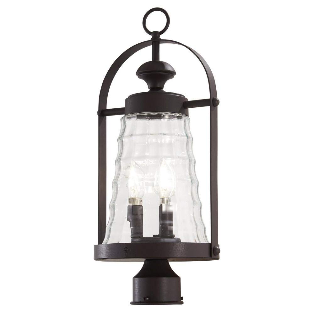 Minka Lavery 72626-615B Sycamore Trail Outdoor Post Light - 3-Light Exterior Lantern in Dorian Bronze (180W) - Perfect for Driveway, Garden, and Patio Lighting