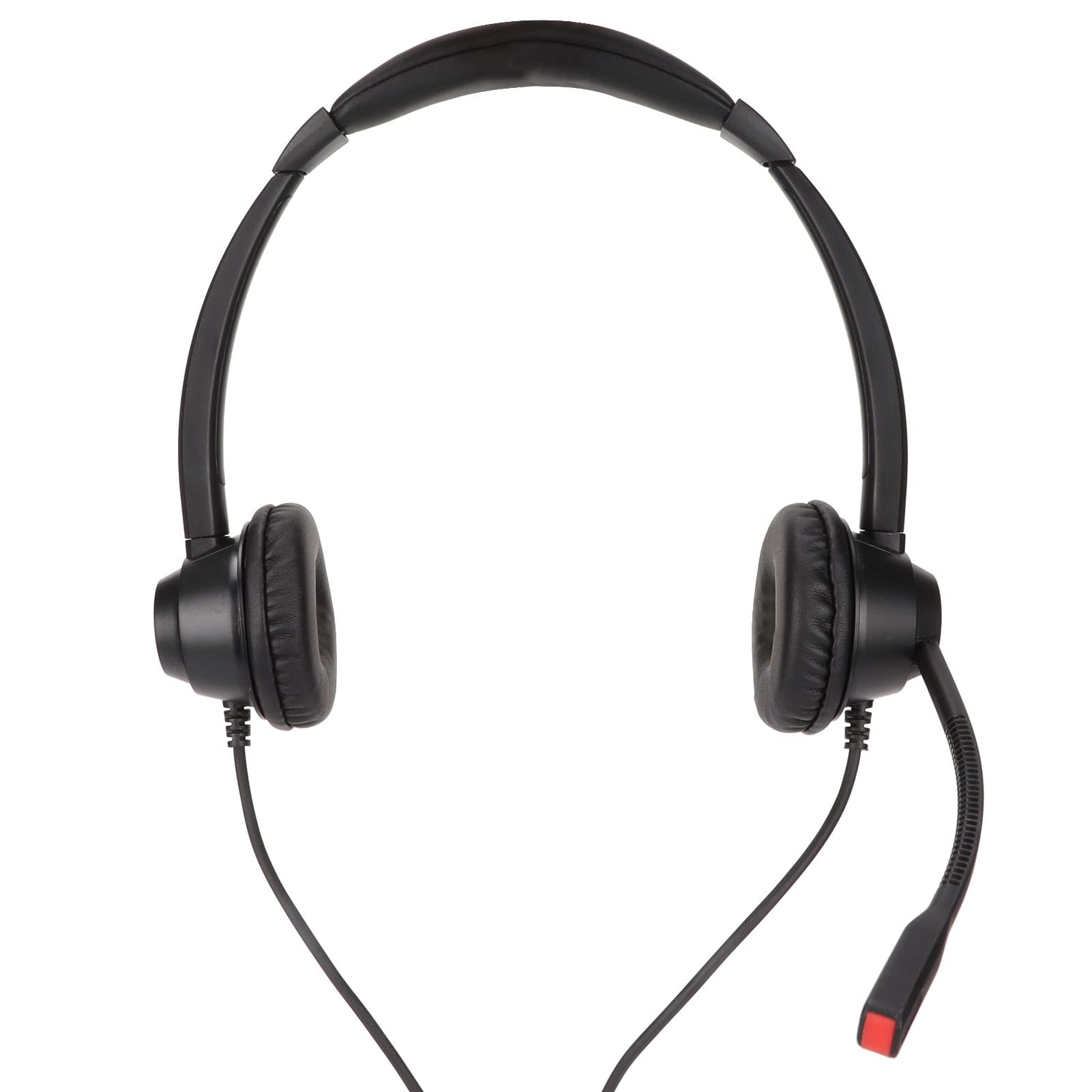 2.5mm Commercial Headset with Long Black Cable - Plug & Play Wired Binaural Headphones for Call Center, Customer Service & Office Use | Noise-Canceling Mic, Clear Voice & Comfortable Ear Cushions for Long Work Shifts