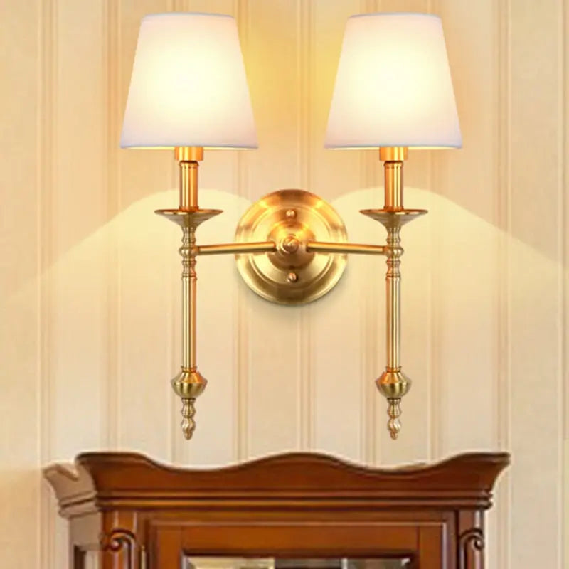 Jesi Two Light Wall Sconce - Modern LED Wall Light Fixture for Bedroom, Living Room & Hallway - Brushed Nickel Finish