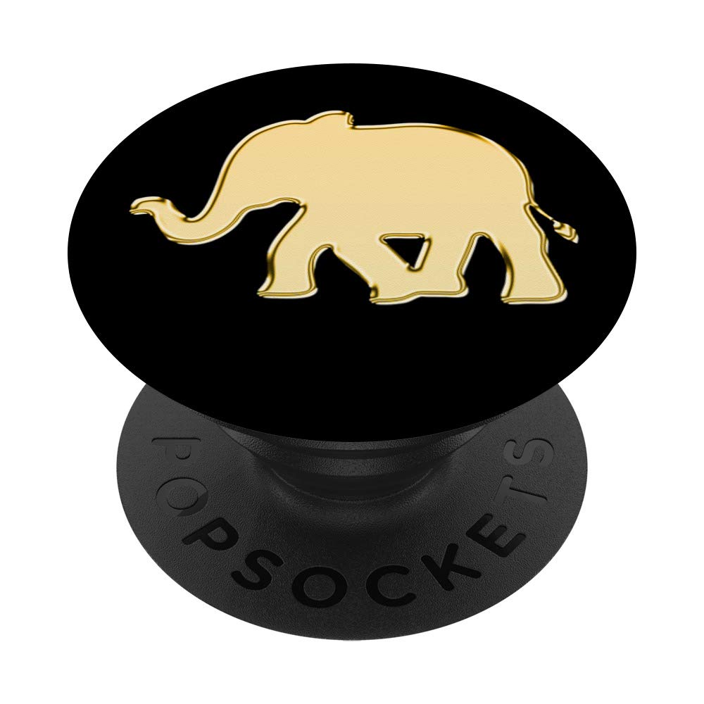 Adorable Baby Elephant PopSockets PopGrip - Gold Swappable Phone Grip & Stand for iPhone, Samsung, Tablets - Perfect for Selfies, Gaming, and Everyday Use