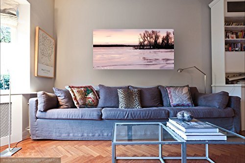 Evening Glow in Winter - Atmospheric Frozen Seascape Fine Art Photography Print | Wall Decor for Living Room, Bedroom & Office