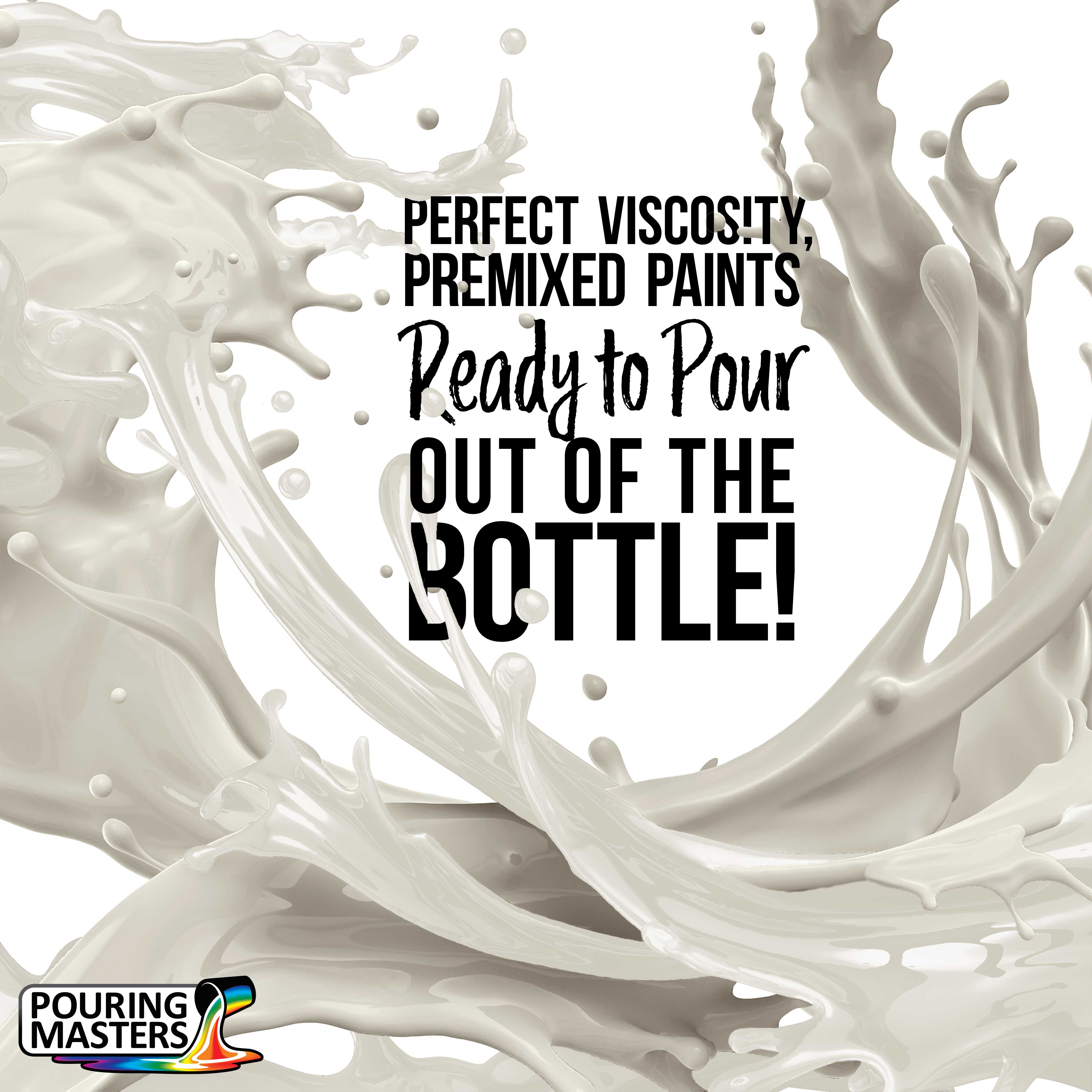 Premium Bone White Acrylic Pouring Paint - 64oz Ready-to-Use Water-Based Art Paint for Canvas, Wood, Paper, Tile & Rock Painting - Perfect for Fluid Art, DIY Crafts & Home Decor Projects