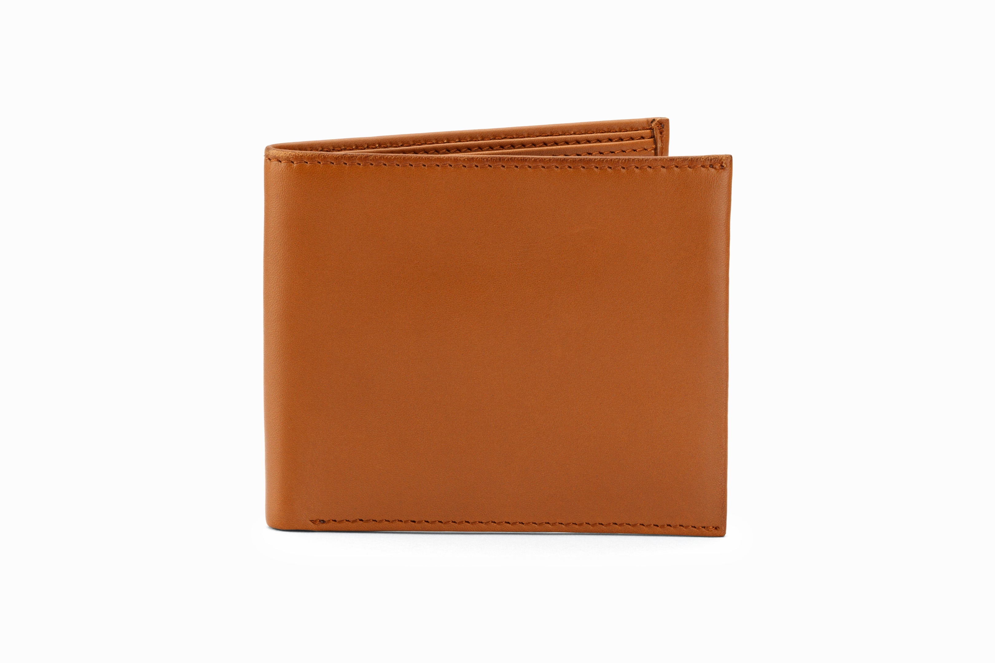 Slim Leather Wallet for Men - Genuine Tan Brown RFID Blocking Minimalist Bifold Wallet - Perfect for Everyday Carry, Travel & Business Use