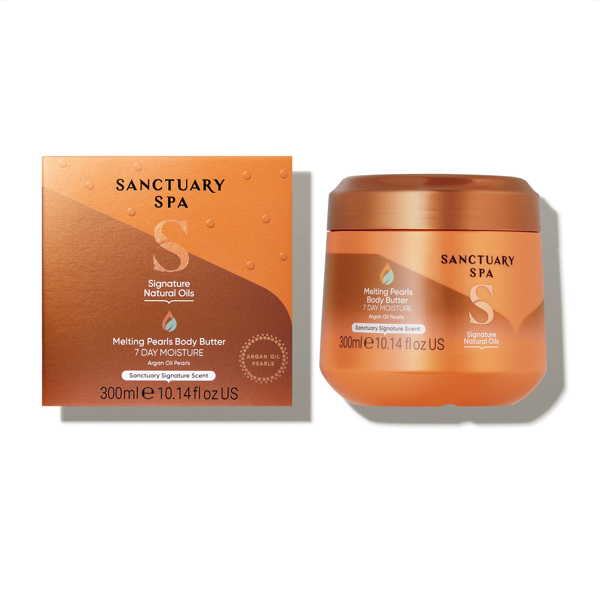 Sanctuary Spa Ultra Rich Melting Pearl Body Butter with Dead Sea Salt Scrub - Hydrating Moisturizer for Dry Skin | Perfect for Post-Shower Pampering & At-Home Spa Days