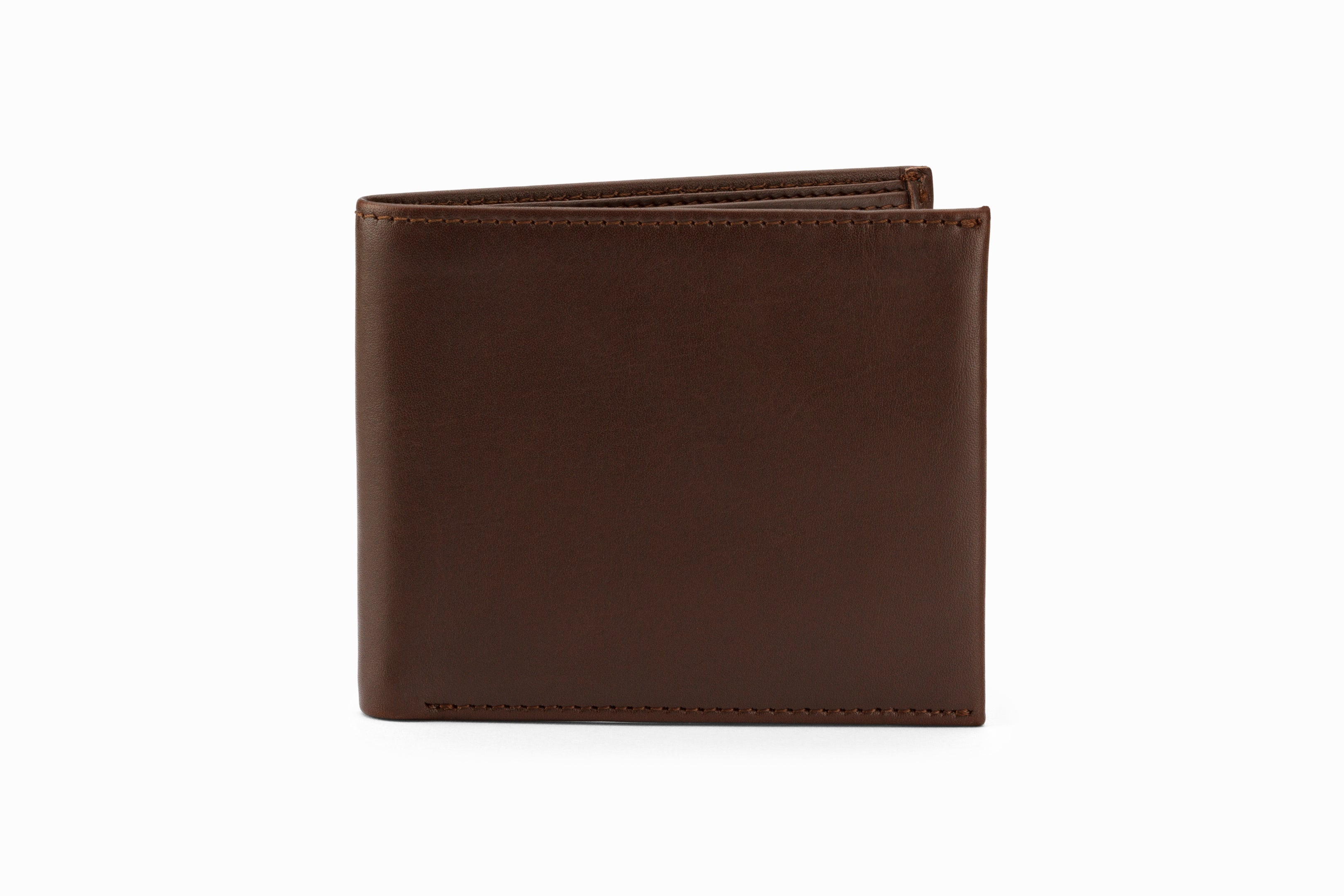 Slim Leather Wallet for Men - Genuine Dark Brown RFID Blocking Minimalist Bifold - Perfect for Everyday Carry & Travel