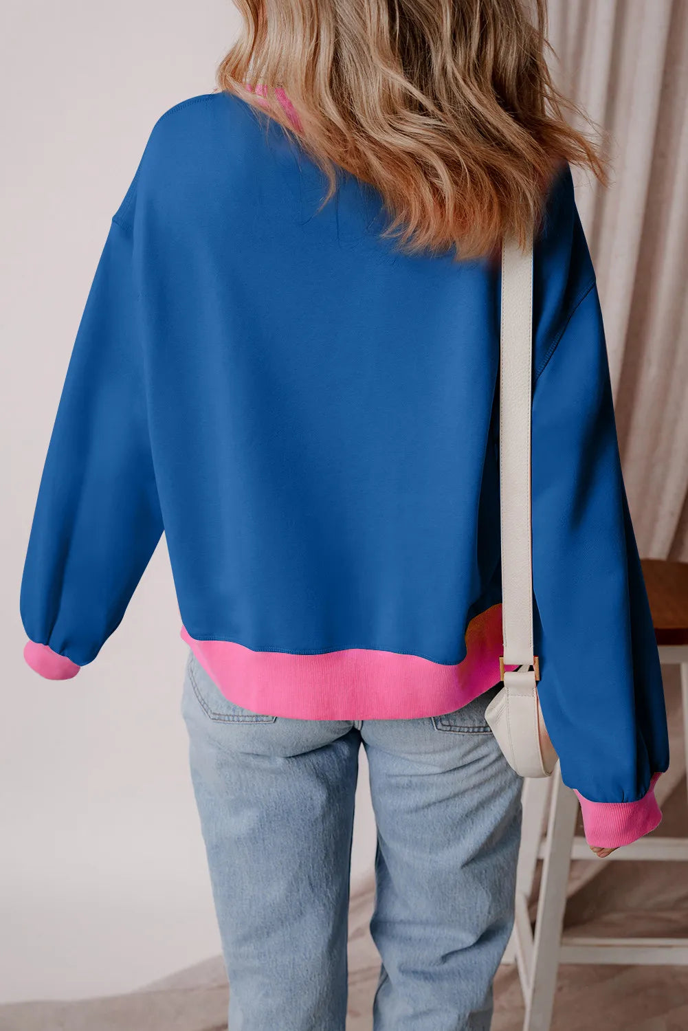 Stylish Letter Graphic Contrast Long Sleeve Sweatshirt for Men & Women | Trendy Pullover Hoodie for Casual Wear, Street Fashion & Fall Layering
