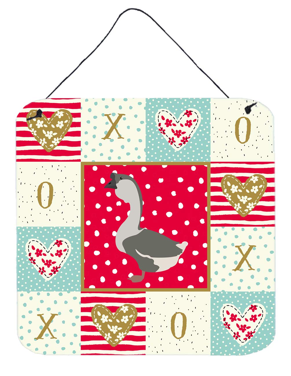 African Goose Love Wall Art - Red Aluminum Metal Sign for Kitchen, Bar, Bathroom Decor - 6x6 Inch Multicolor Hanging Print - Perfect for Farmhouse, Country Style Homes & Gifts