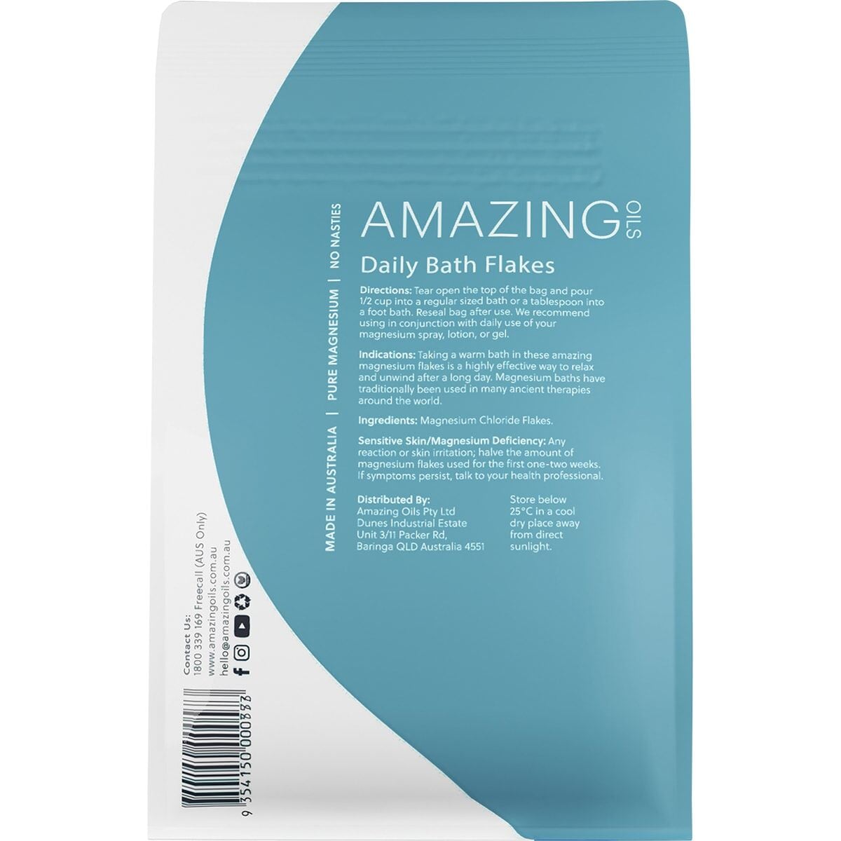 Pure Magnesium Chloride Bath Flakes for Relaxation & Muscle Recovery | Daily Magnesium Supplement for Stress Relief & Better Sleep | Ideal for Bath Soaks, Foot Soaks & Spa Treatments