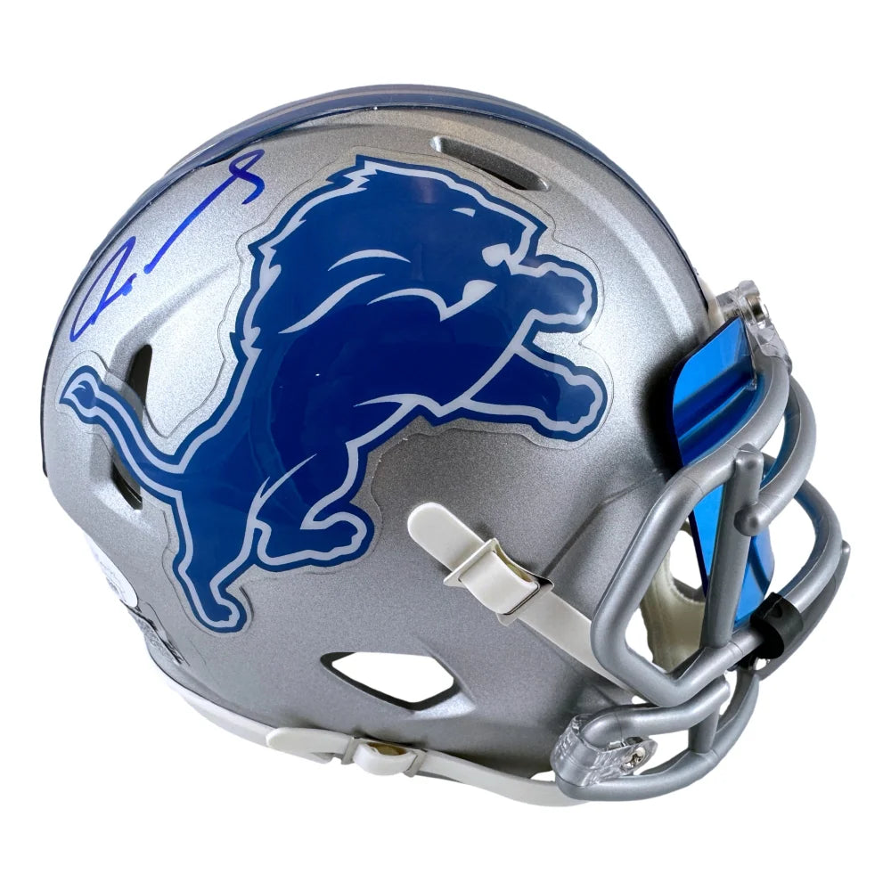 Jameson Williams Autographed Detroit Lions Speed Mini Helmet - Signed with BAS COA - Perfect for NFL Fans, Sports Memorabilia Collectors & Home Office Decor