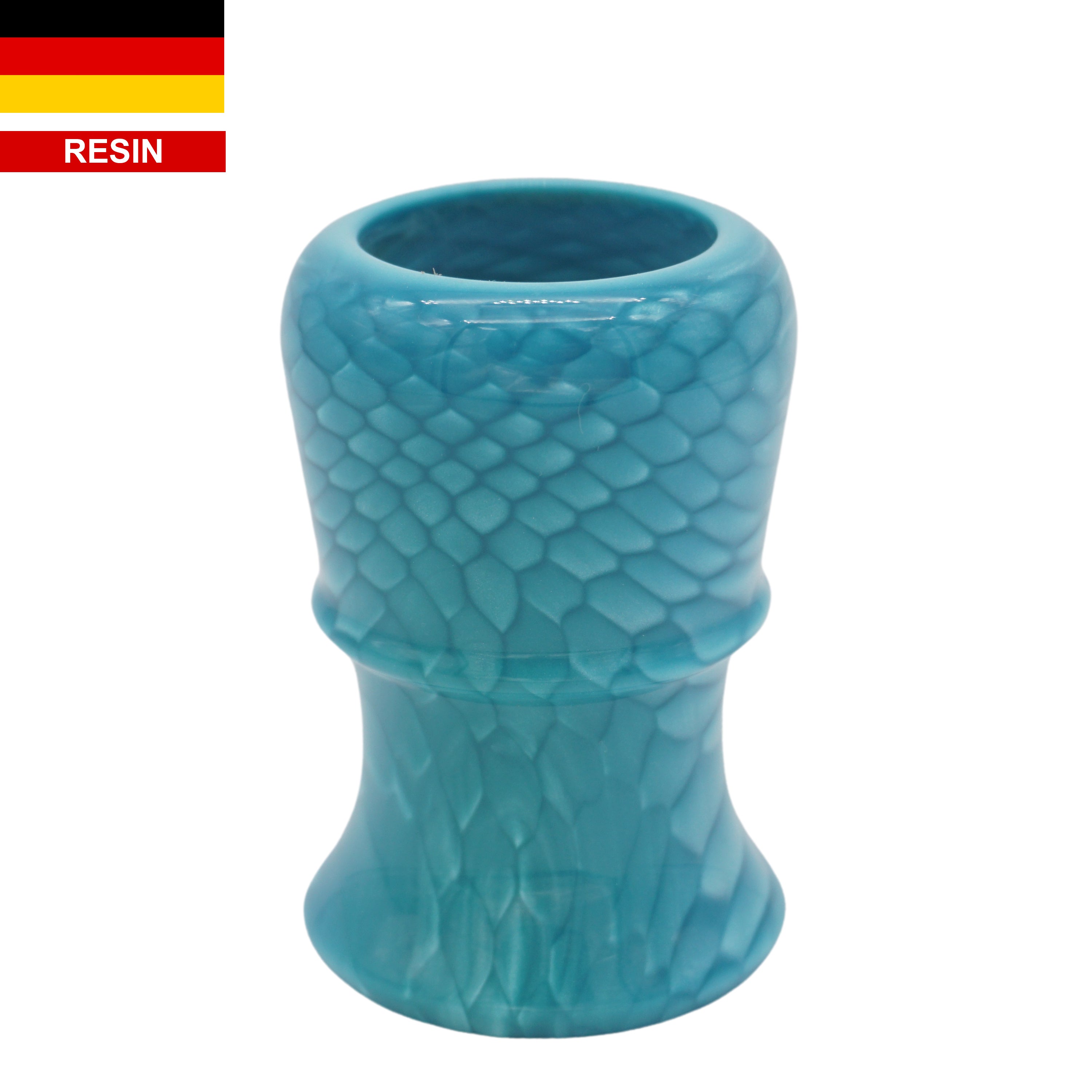 Premium Blue Snakeskin Handmade Shaving Brush Handle - Fits 24mm & 26mm Knots - Perfect for Wet Shaving & Grooming Gifts for Men