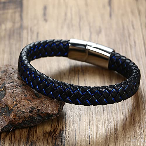 Custom Personalized Leather Medical Alert ID Bracelet for Men & Women - Engraved Titanium Steel Emergency Medical Bracelet - Ideal for Allergies, Diabetes & Heart Conditions
