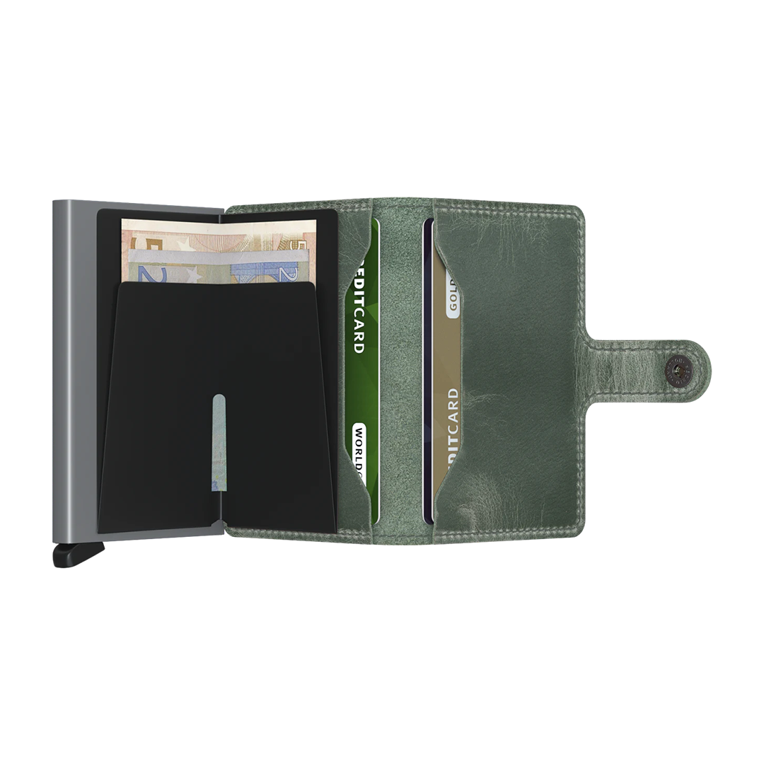 SECRID Vintage Leather Mini Wallet for Women & Men - RFID Blocking Slim Card Holder - Perfect for Travel, Business & Everyday Use