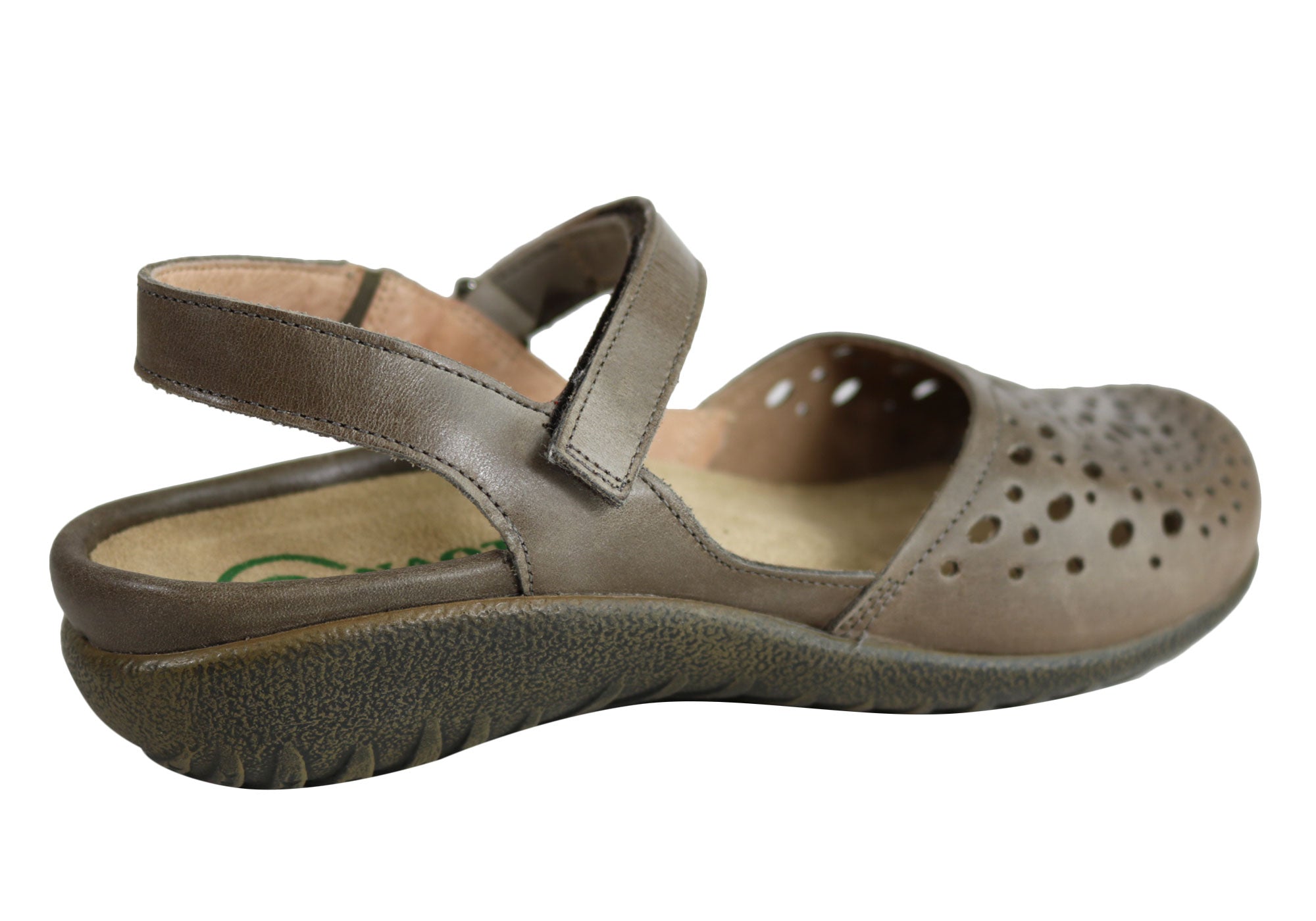 Naot Arataki Women's Orthopedic Leather Flat Sandals - Comfortable Closed-Toe Shoes for Plantar Fasciitis & Arch Support - Perfect for Work, Travel & Everyday Wear