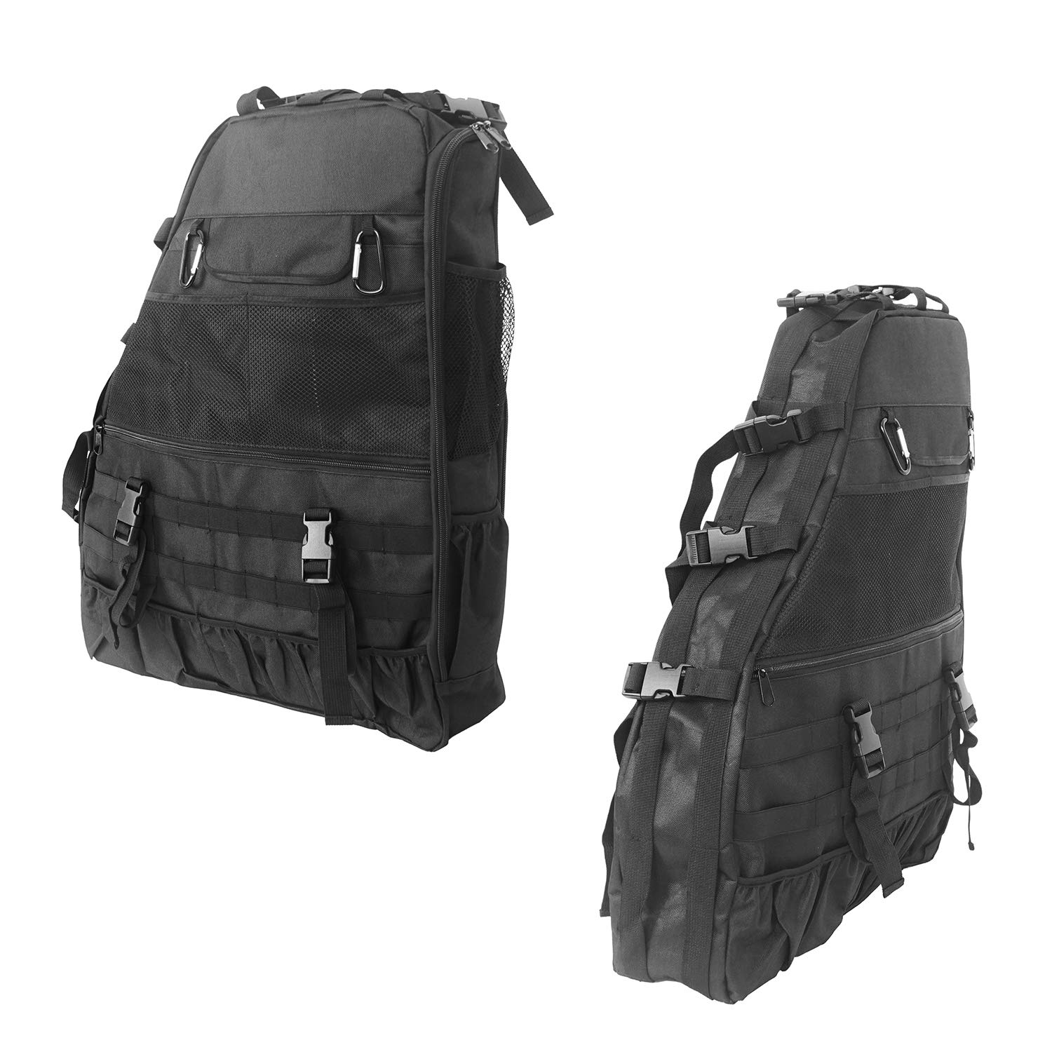 Hooke Road Roll Bar Storage Bags Organizer Saddle Bag for 1997-2025 Jeep Wrangler TJ JK JL Unlimited 4-Door - Durable & Waterproof Pair - Perfect for Off-Roading, Camping & Outdoor Adventures