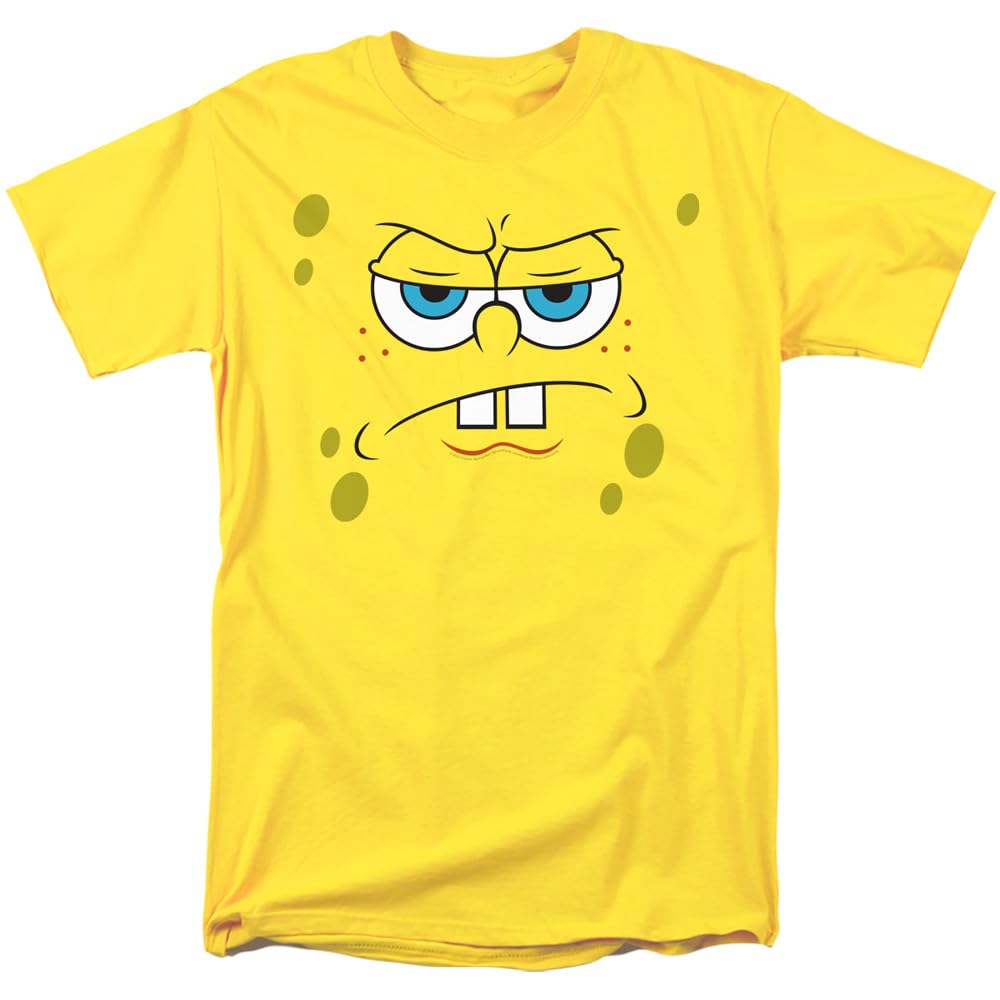 Popfunk Classic Spongebob Unisex Adult T-Shirt - Soft Cotton Graphic Tee for Men & Women - Perfect for Casual Wear, Cosplay, and Spongebob Fans