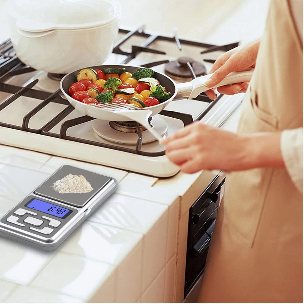 High Precision Digital Pocket Scale 500g x 0.01g - Mini Electronic Gram Scale for Reloading, Food, Jewelry & Kitchen Use with Hard Keys | Portable Weighing Solution for Cooking, Baking, Ammo & Gemstones