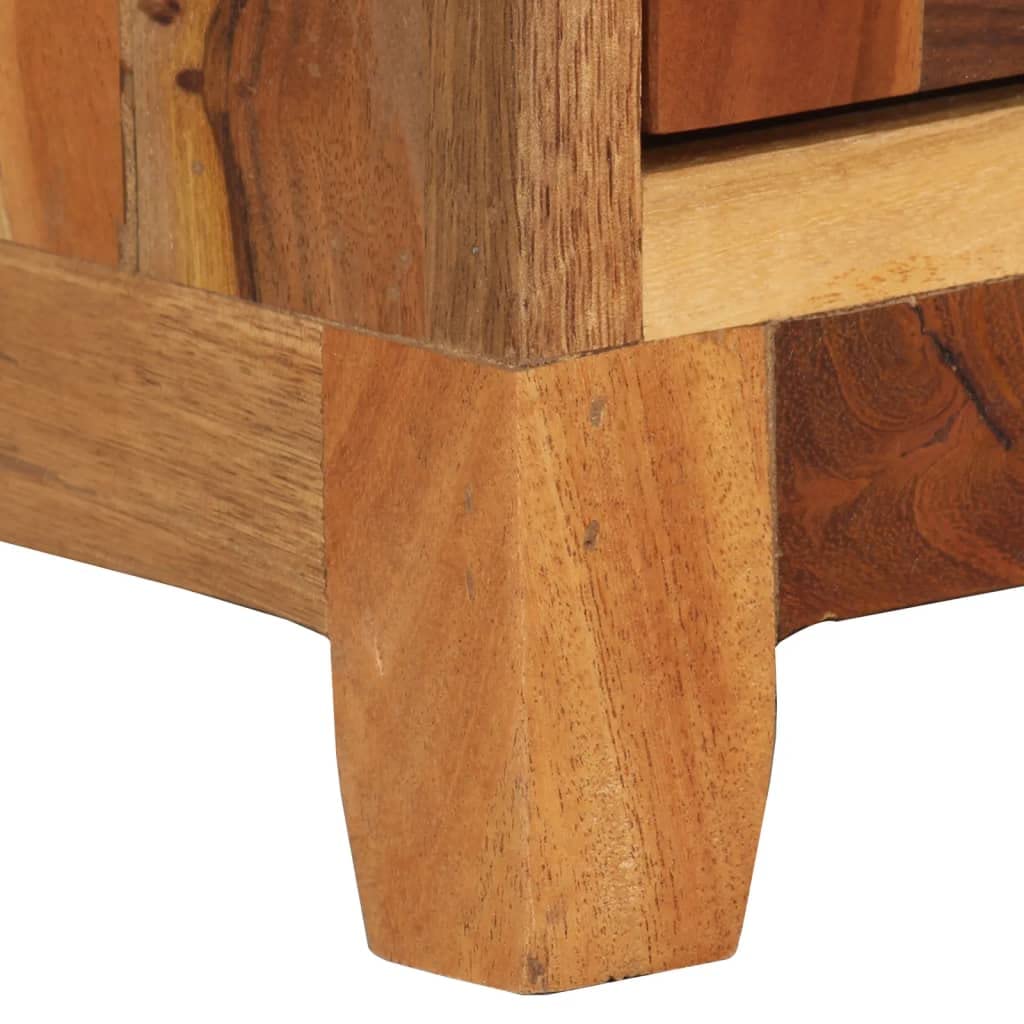 Solid Reclaimed Wood Nightstand with Storage Drawer - 15.7