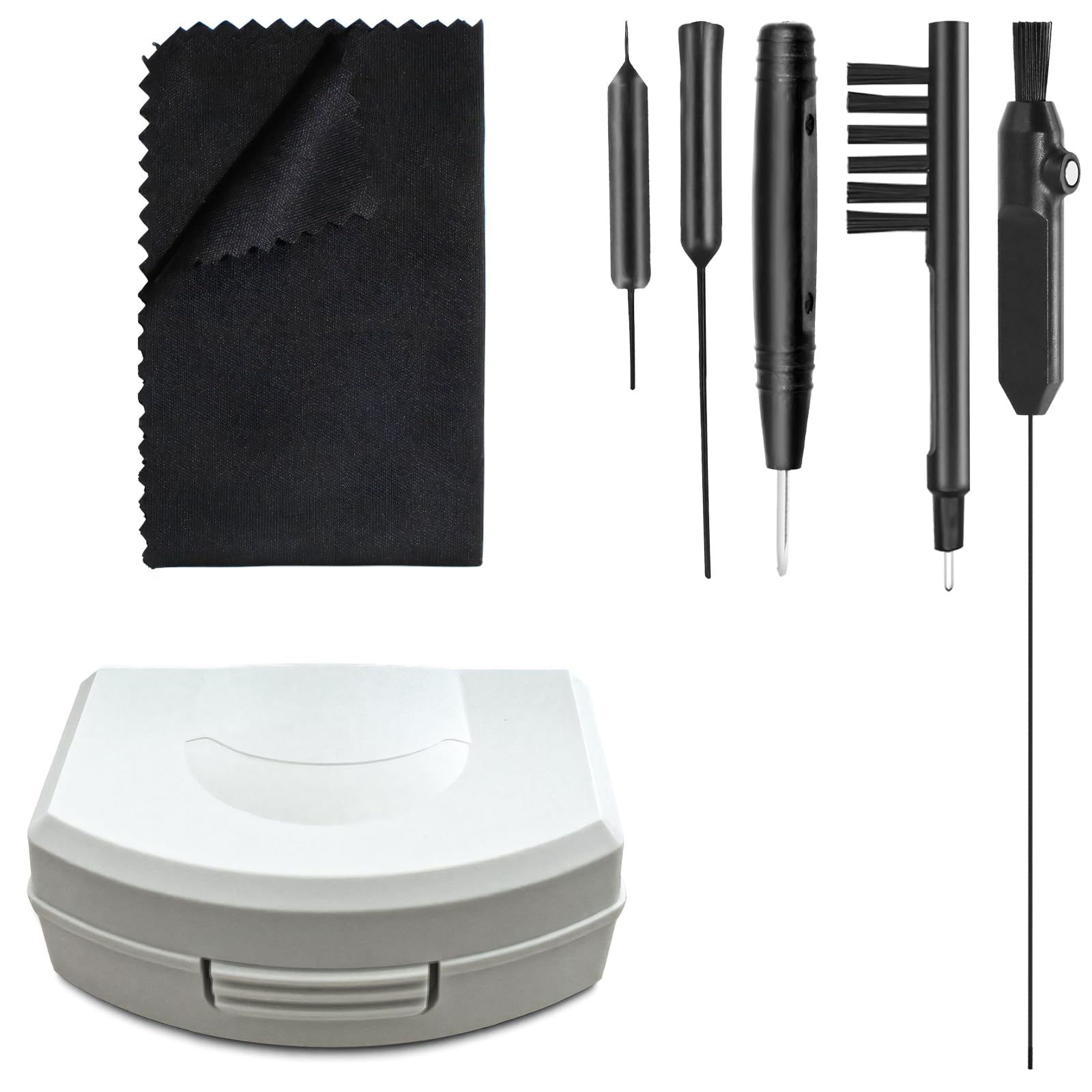 Hearing Aid Cleaning Kit with Brush & Wax Loop - for Hearing Amplifiers & Daily Care