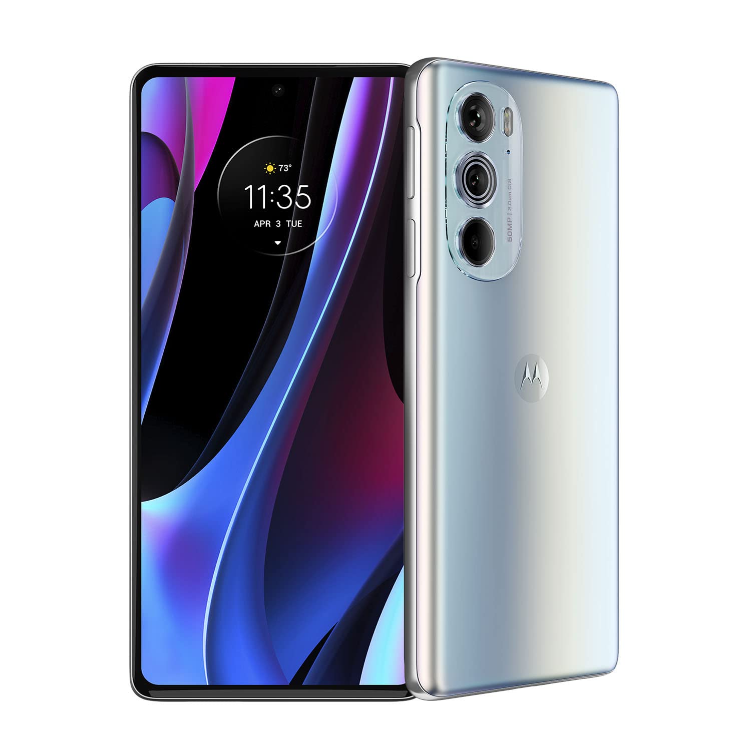 Motorola Edge+ Plus 2022 Unlocked 5G Smartphone - 512GB Stardust White (Renewed) | Android 12 | 8GB RAM | 50MP Camera | 4800mAh Long-Lasting Battery | US Version | Perfect for Streaming, Gaming & Productivity