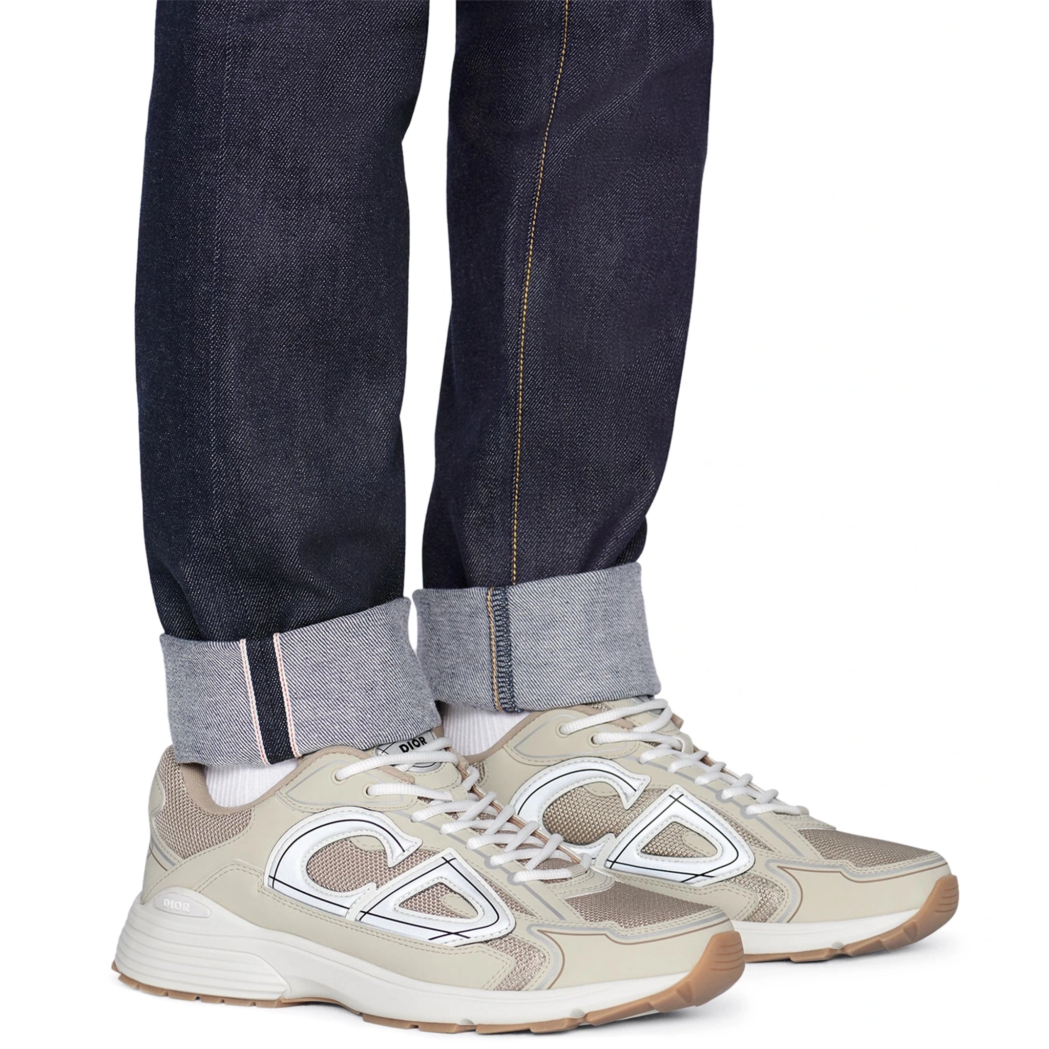 Dior B30 Mesh Cream White Sneakers - Men's Luxury Fashion Shoes for Casual Wear & Street Style