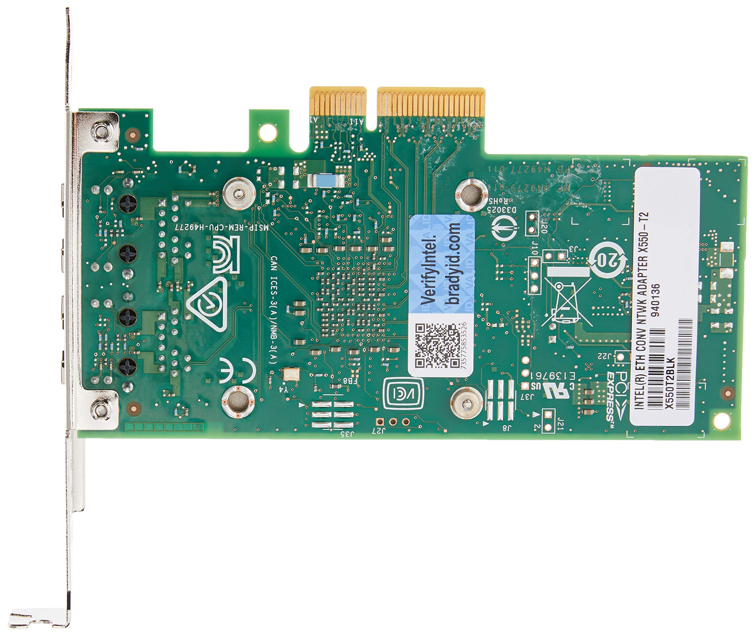 Intel® X550-T2 Ethernet Converged Network Adapter - Dual Port 10GBase-T PCIe Network Card for Servers & Workstations - Ideal for Data Centers, Cloud Computing & High-Speed Networking