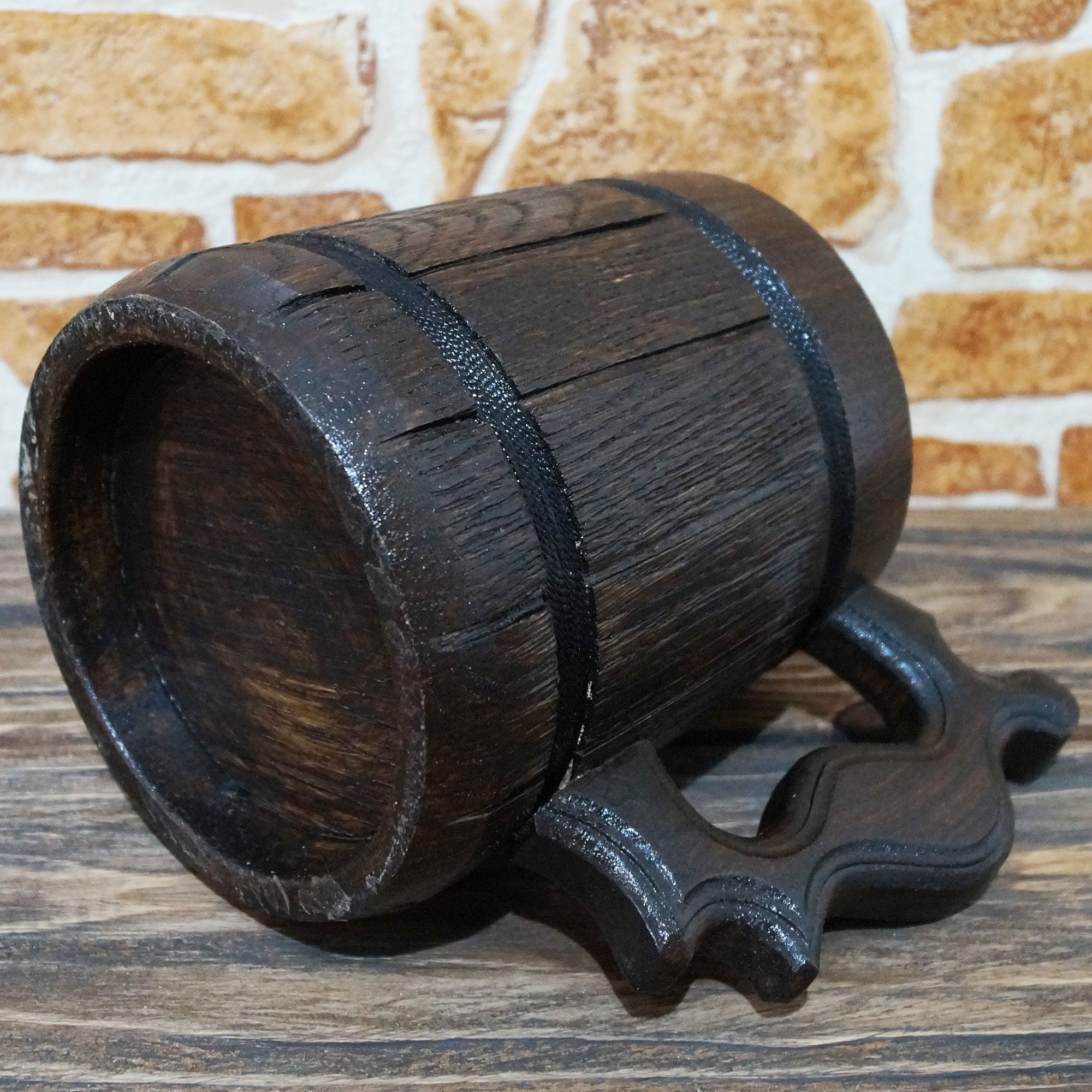 Custom AL Octane Beer Mug - Personalized Wooden Stein & Tankard for Men - Unique Gifts for Dad, Husband, Gamer - Anniversary, Birthday, Wedding Present - Perfect for Parties, Man Cave & Beer Enthusiasts