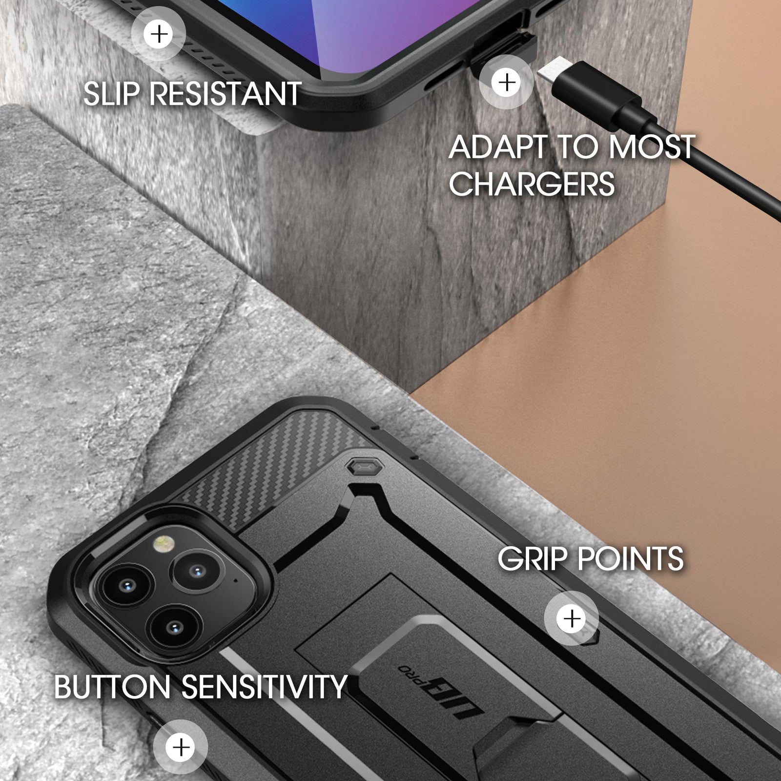 iPhone 12 Pro 6.1 Inch Case - Unicorn Beetle Pro Rugged Protective Cover | Shockproof, Drop Proof & Scratch Resistant | Perfect for Outdoor, Work & Daily Use
