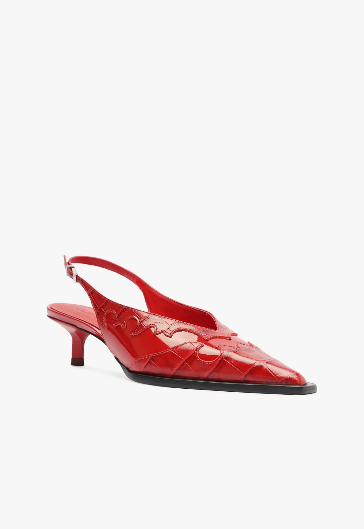 Daria Women's Slingback Patent Leather Pumps - Elegant High Heel Dress Shoes for Work, Party & Special Occasions