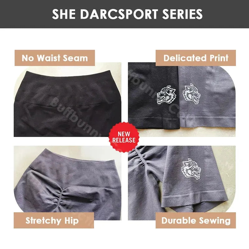 Darc Sport Women's Workout Shorts 2024 - High Waist Fitness Running Shorts for Women, Breathable Summer Activewear for Cycling, Gym & Yoga