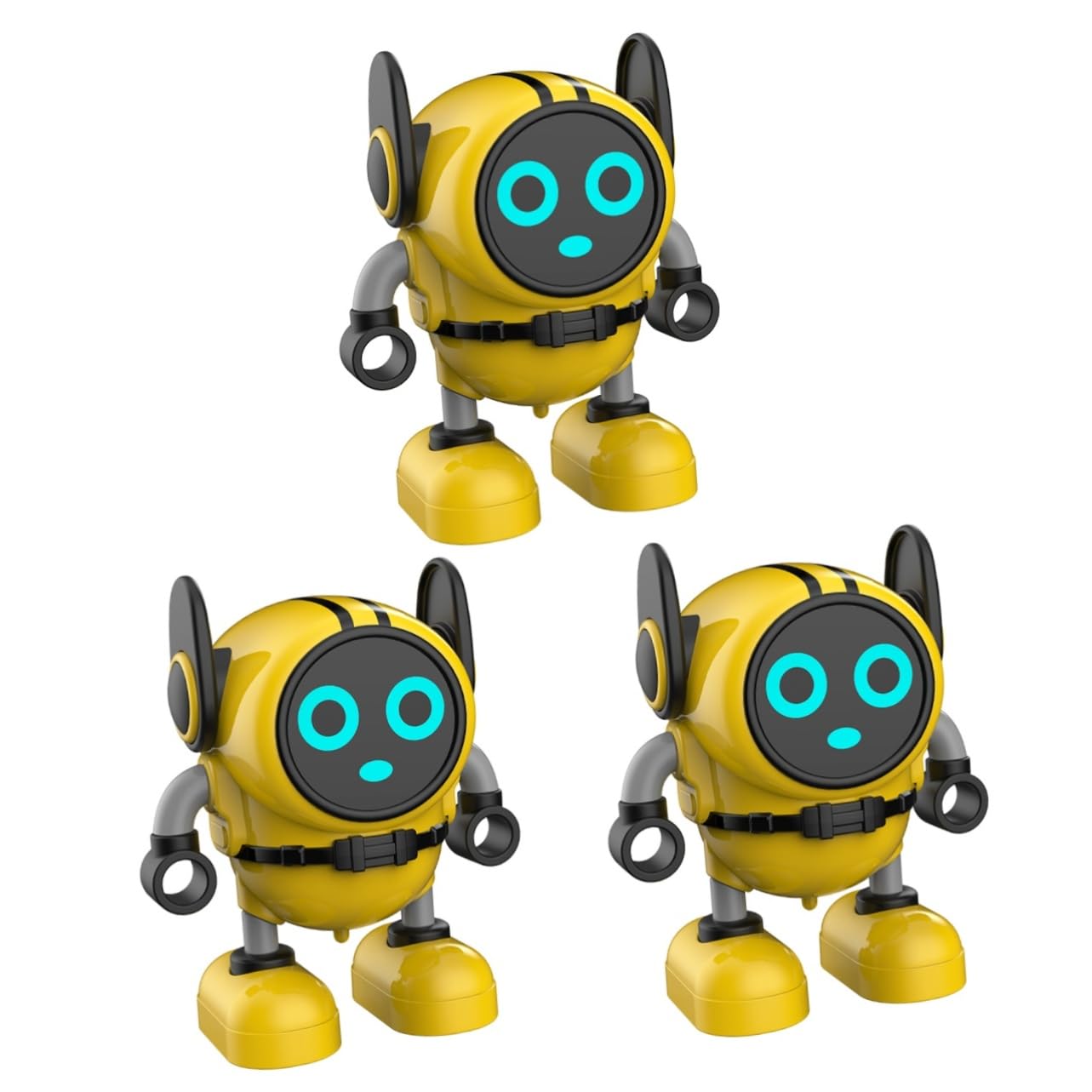ERINGOGO 3-Pack Battle Gyro Robot Toys - STEM Educational Pull-Back Launcher Spinning Top Game for Kids - Perfect for Classroom STEM Activities & Indoor Playtime