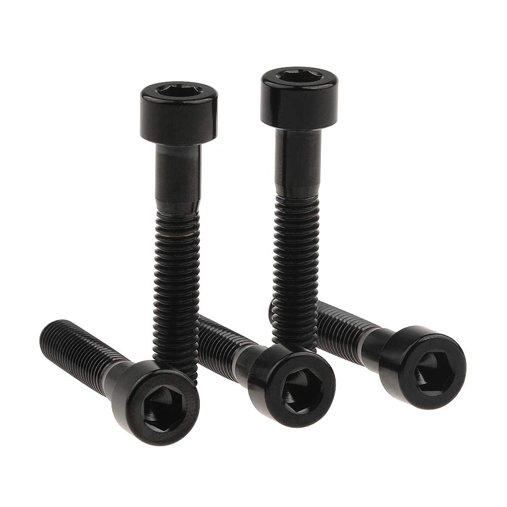 Premium Titanium Ti M6x35mm Black Hex Head Bolts - High Strength Bicycle Headset Screws (Pack of 5) | Perfect for Mountain Bike, Road Bike & BMX Maintenance & Upgrades