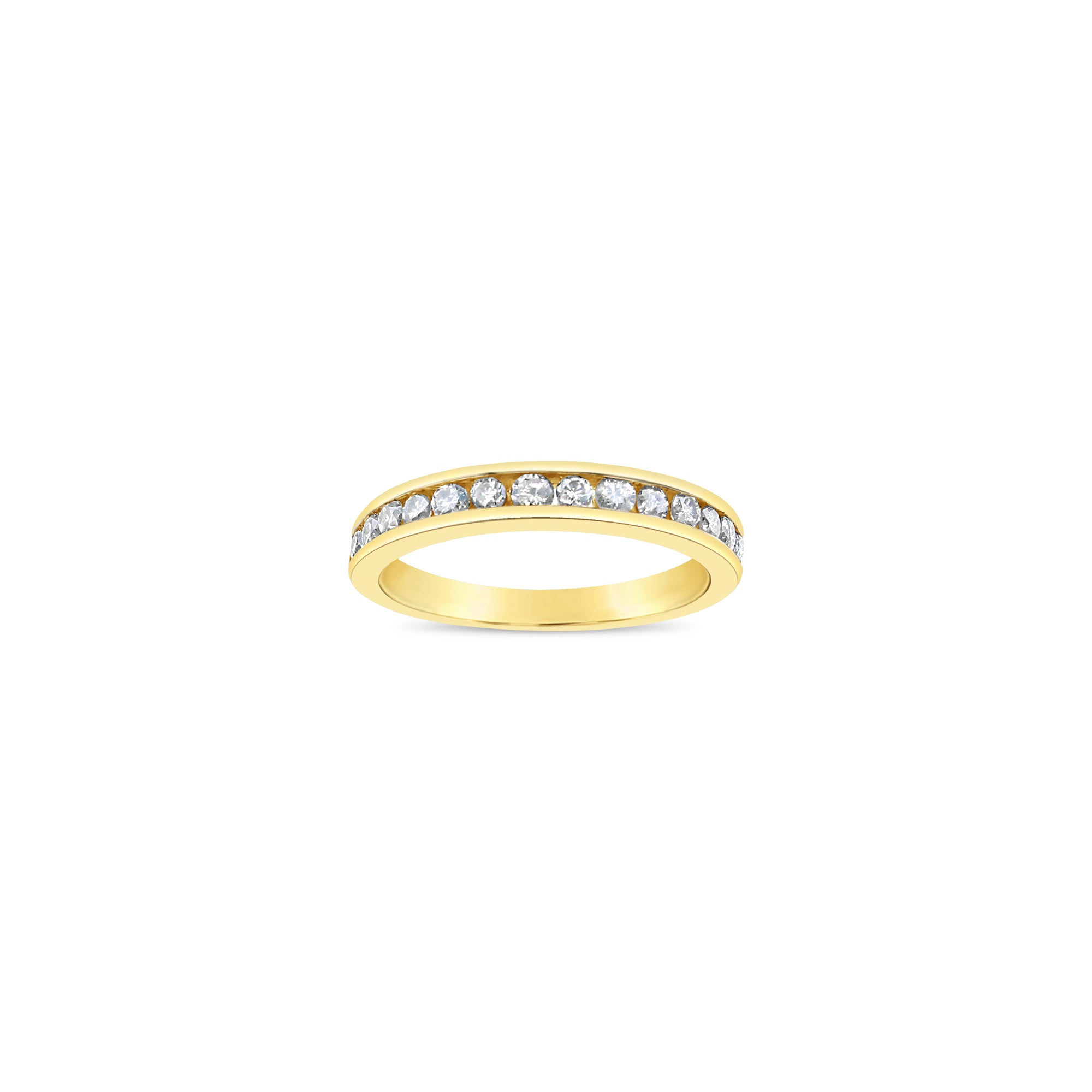 3MM Half Carat Round Diamond Wedding Band - Elegant Solitaire Engagement Ring for Women, Dainty Stackable Promise Ring, Perfect for Anniversaries & Proposals