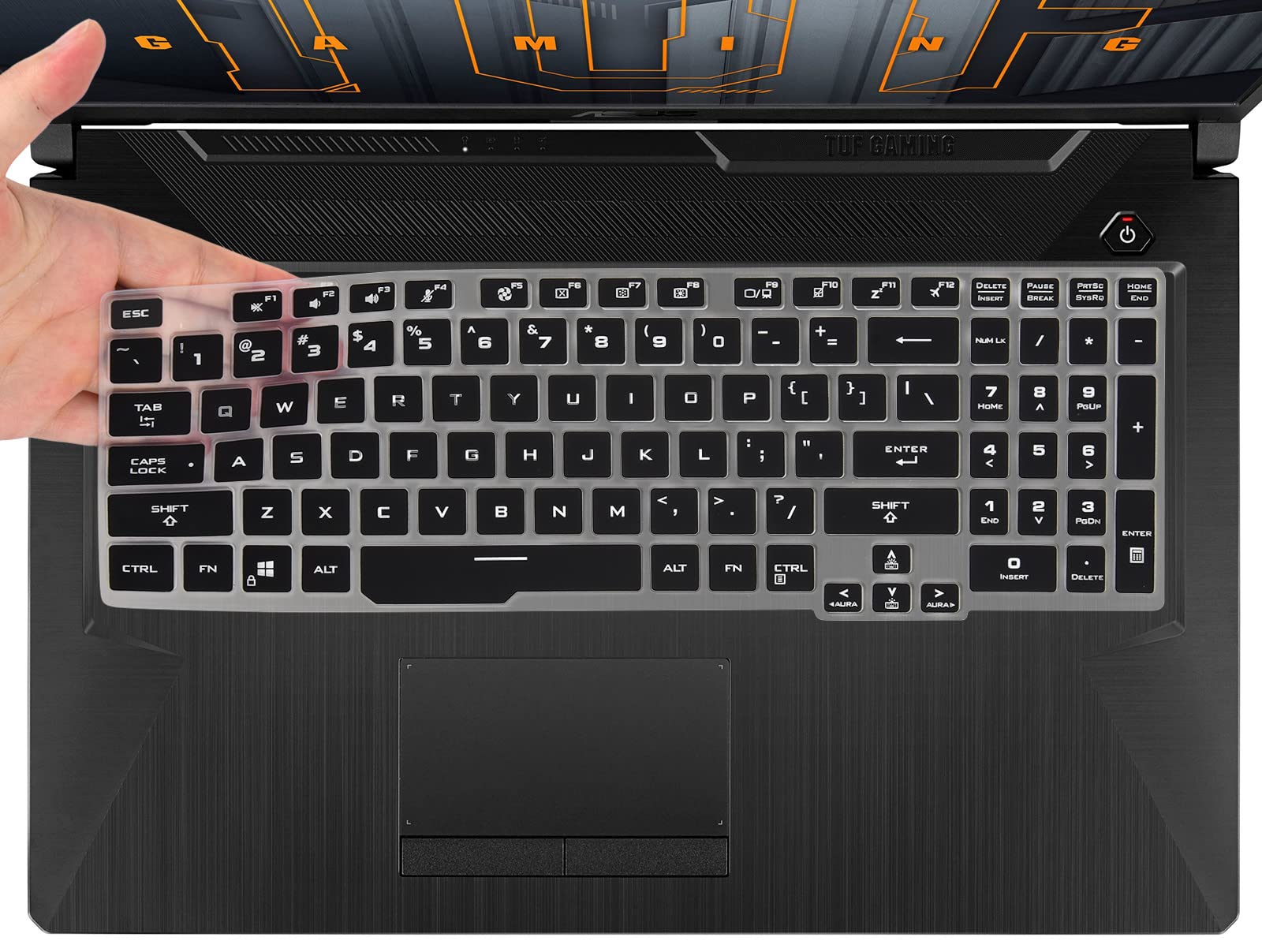 ASUS TUF Gaming Keyboard Cover for F15 FX506LH, A15 TUF506IU, F17 FX706LI & More Models - Durable Laptop Keyboard Skin (Black) - Perfect for Gaming, Work & Travel Protection