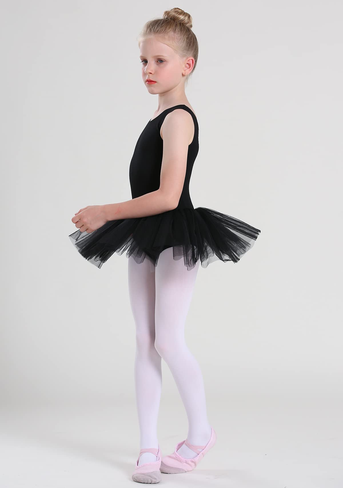 Girls Ballet Leotard with Skirt - Toddler Dance Outfit for Gymnastics & Ballerina Performance | Classic Short Sleeve Leotard Dress for Dance Class, Recital & Playtime