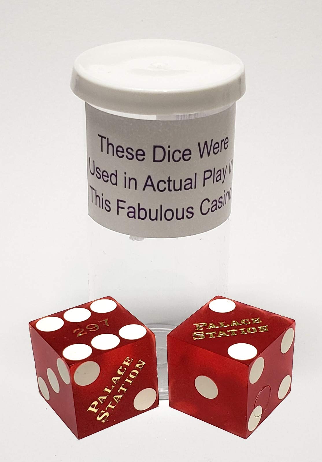 Authentic Vegas Casino Craps Dice - Matching Serial Numbers for Table Play